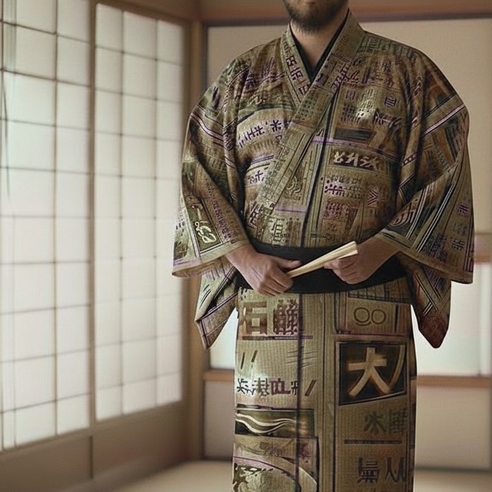 Pre-WW2 era's advertising for newspaper
戦前の新聞広告
#kimono #着物 #男着物