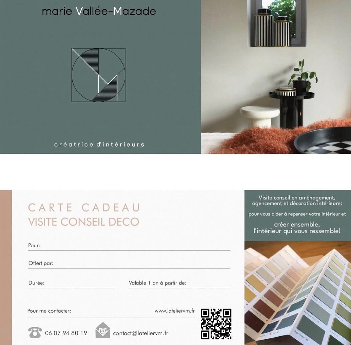 • Fête des Mamans •
Idée dernière minute: offrez une carte cadeau pour une visite conseil!
A partir de 100€ pour 1 heure de consultation à domicile, détails sur mon site 😉
➡️www.lateliervm.fr