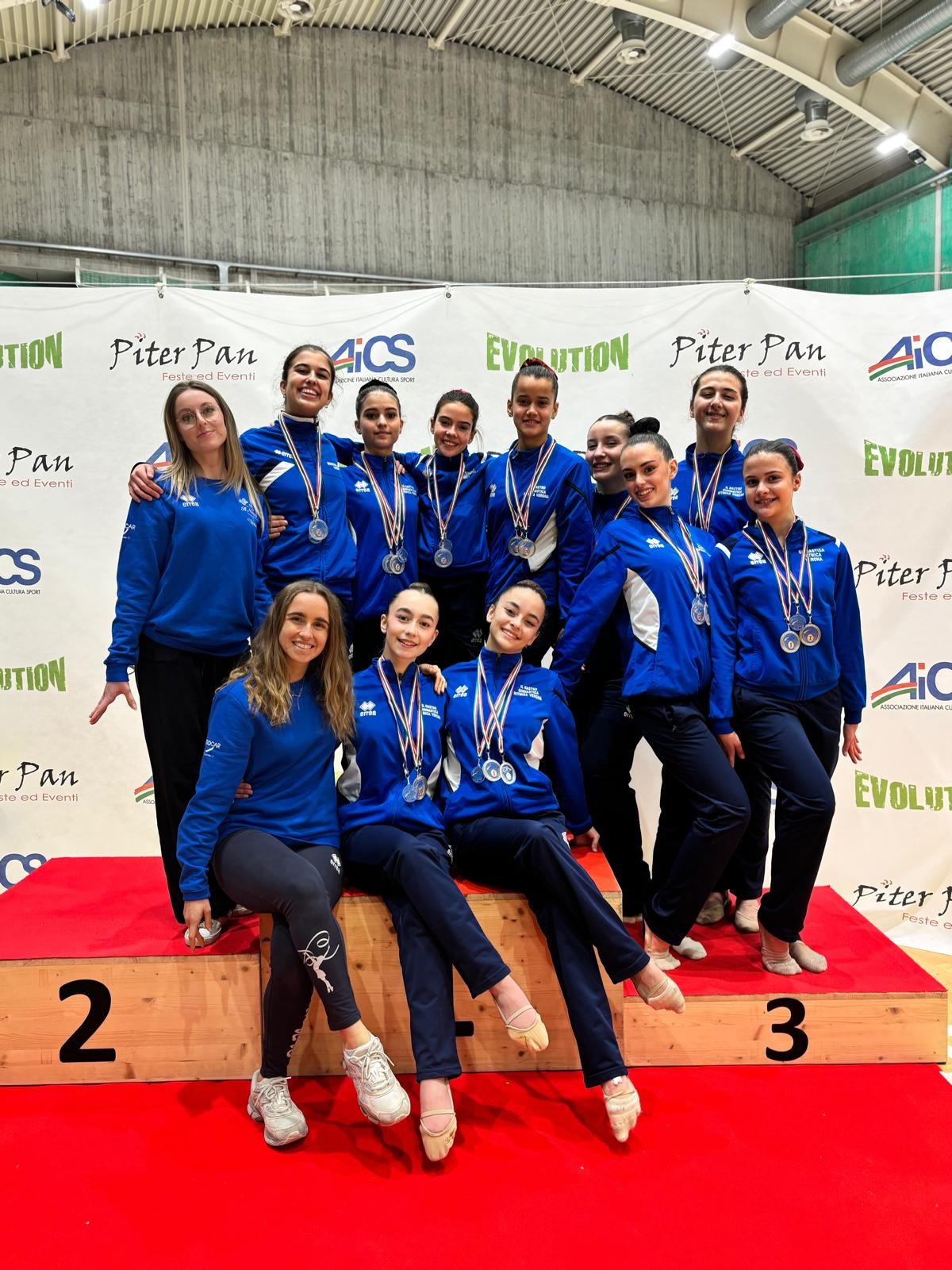 CAMPIONATO REGIONALE AICS 25 gennaio - Este
E anche le nostre grandone sono entrate in pedana con grinta dimostrando tutto il lavoro fatto!
LC1 J2:
🥈MATILDE - Cerchio
LC2 J2:
🥇🥈AURORA - Clavette e fine
LC2 S1:
🥇🥇CHIARA - Palla e Clavette
🥇🥈SOFI - Cerchio e Clavette
🥉🥉GIADA - Cerchio e Clavette
LC2 S2:
🥇🥇ALICE - palla e cerchio
