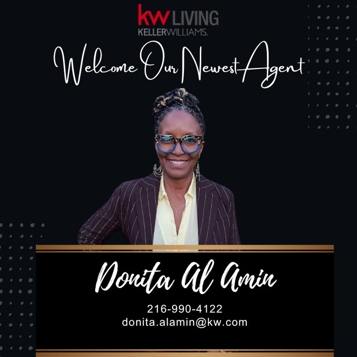 Help us give a warm welcome to Donita Al Amin, the newest member of the KW Living Family! 🎉🙌 We are beyond excited that she has joined the Select Ohio team! 🏡✨
With a deep faith in God 🙏 guiding her every step, Donita brings an incredible 23 years of experience as an elementary educator 📚, 20 of those years spent shaping young minds at Shaker Heights City Schools. Now, she’s ready to embark on a fresh and exciting chapter in real estate! 🏠💼 Backed by the love and support of her husband, Idris 💑, who’s just as thrilled about this new adventure, Donita is a proud mother of four amazing adult children and a wonderful son-in-law 👨👩👧👦.
When she’s not helping clients turn their dreams into reality ✨, you’ll find her reading 📖, writing ✍️, enjoying music 🎶, soaking up the sunshine ☀️, and spending time outdoors 🌳.
We’re absolutely thrilled to have Donita on board and can’t wait to see all the amazing things she will achieve! 🌟💫