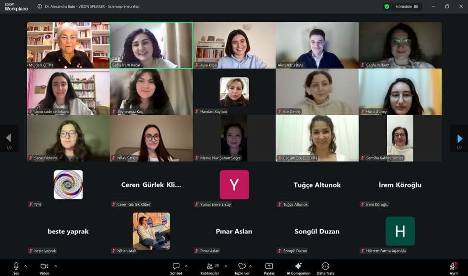 Dr.Alexandru Bute @bilimkiziorg #BilimKızı #vizyon konuşmasında #scienceprenuership BİLİM GİRİŞİMCİLİĞİ gibi #bilim ile yaşama #değer katmak için çok önemsediğimiz bir konuda bizlerle idi 🙏