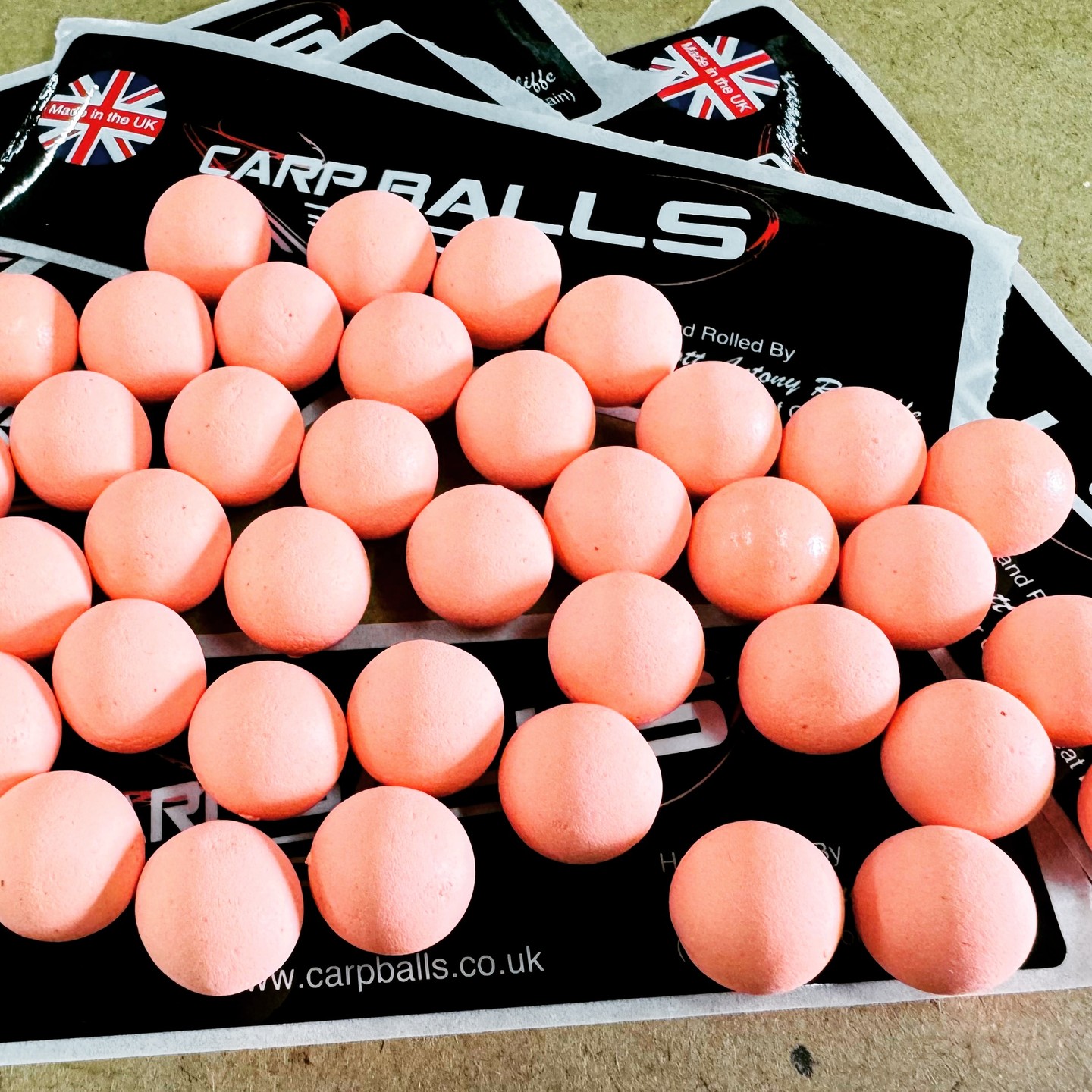 Peach 14mm Pop Ups #carpballs #popups #hookbaits #carpfishing #balls #peach