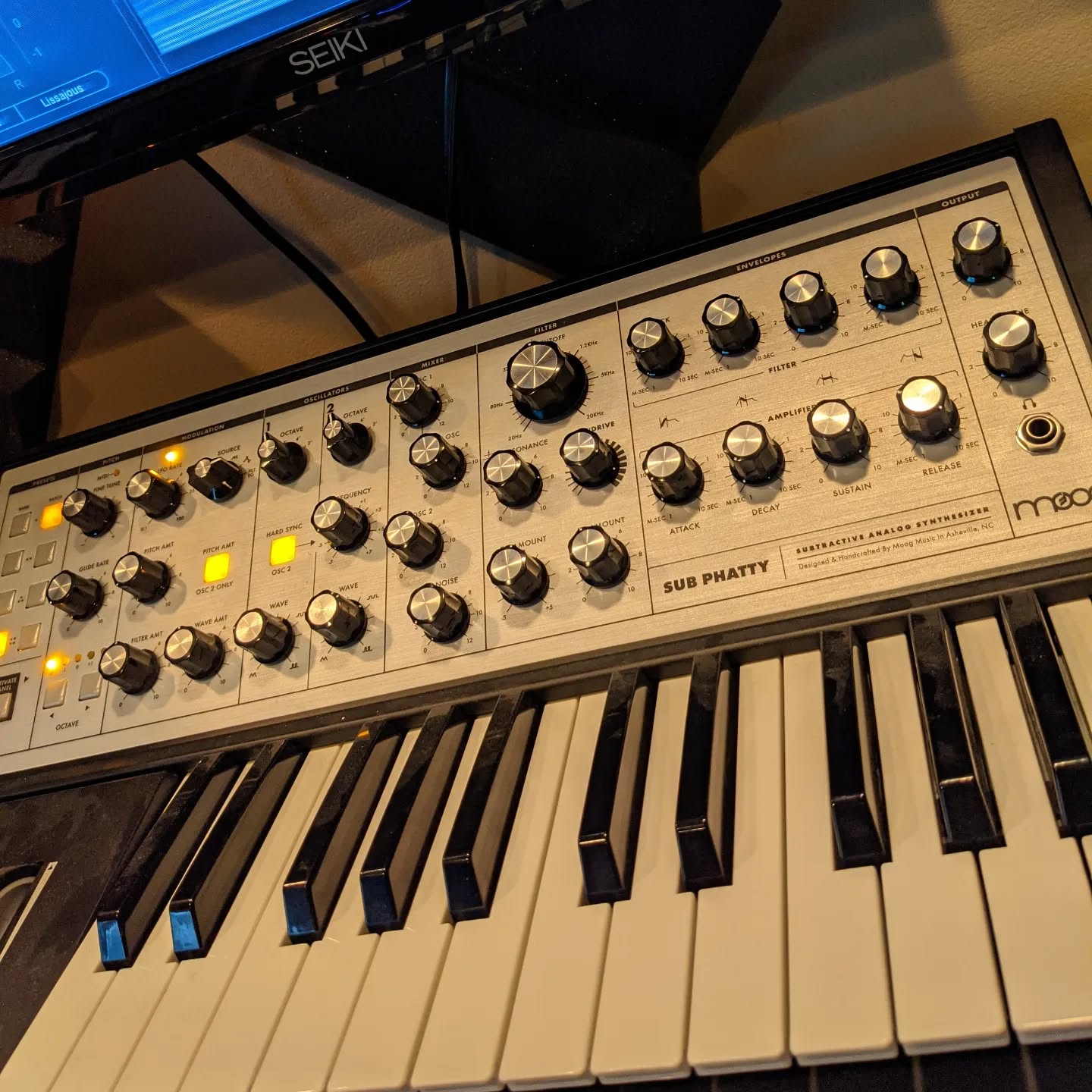 Bass synth parts today with the Moog Sub Phatty! Maybe some string and woodwind parts too.