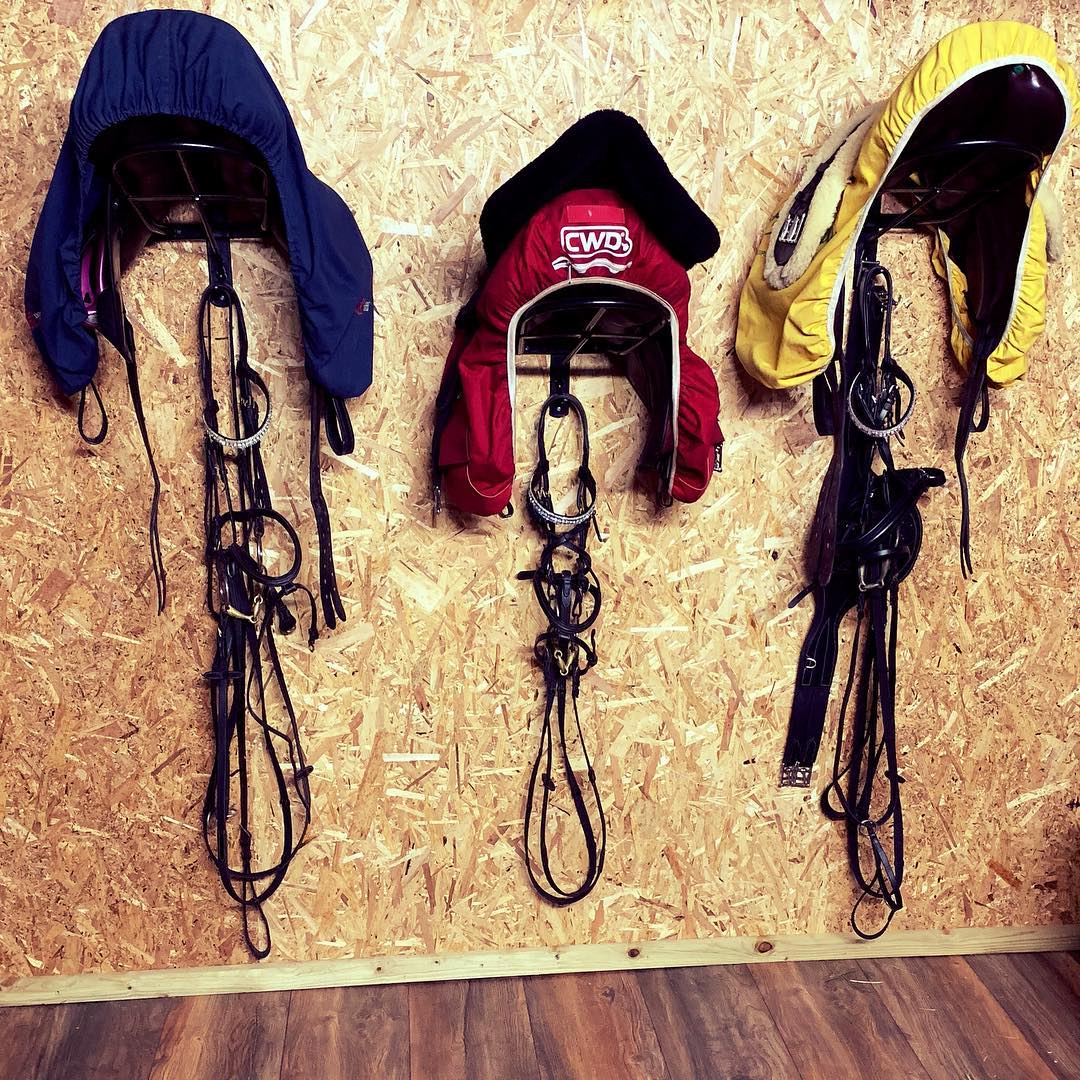 Our new tack room floor, looking smart