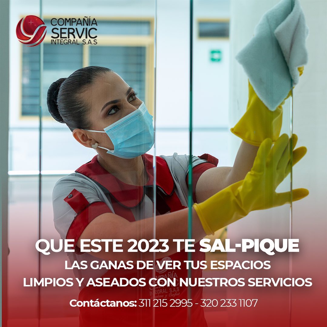 Que este 2023 te
Sal-pique las ganas de ver tus espacios limpios y aseados con nuestros servicios.
¡Contáctanos! 📲3112152995
📲3232331107
#aseoylimpieza #empresas #oficina #propiedadhorizontal #aseo #salpique #bizarap #villavicencio #metacolombia
