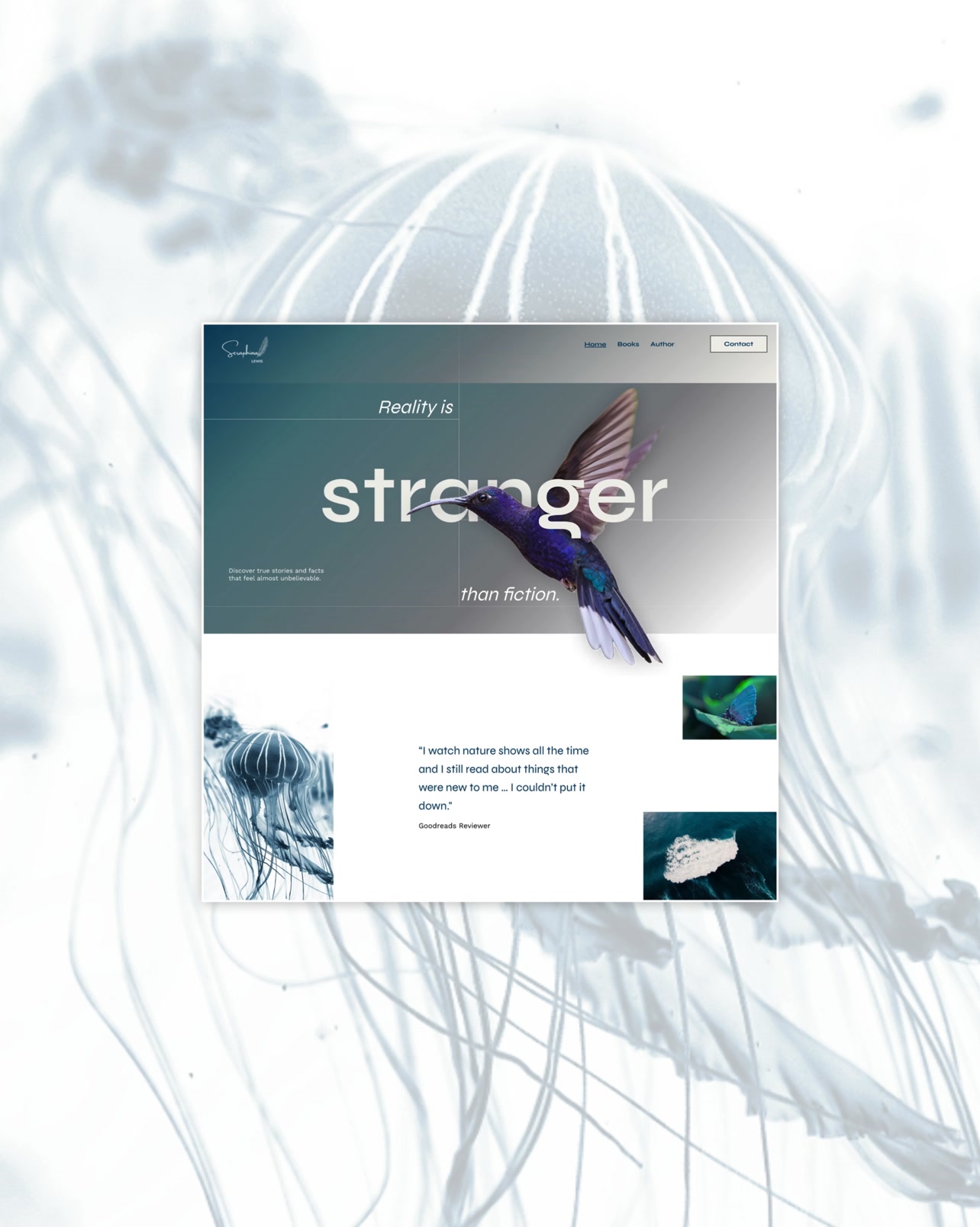 A first look at the website we built for author Seraphina Lewis 🌊🦋
From jellyfish to medical mysteries, this space brings her curious, fact-filled books to life! Explore Seraphina's new online home for yourself: www.seraphinalewis.com
#WebsiteLaunch #AuthorWebsite #BookWebsite #CuriousMinds #CreativeWebDesign #WomenWhoWrite #WebsiteDesign