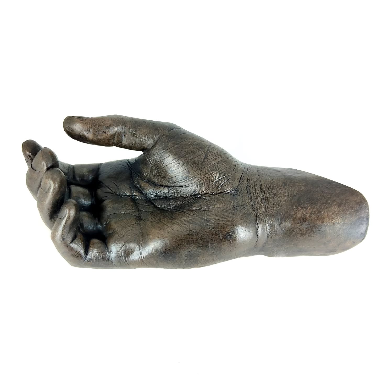 Do you remember this one? Lovingly restored, although it won't have the strength it once did. My clients know this, which is why I am in the process of making them a solid metal one.
But I am pretty chuffed with getting it back to how it was. It's not easy to blend the cracks, the patina etc. But I know it means so much.