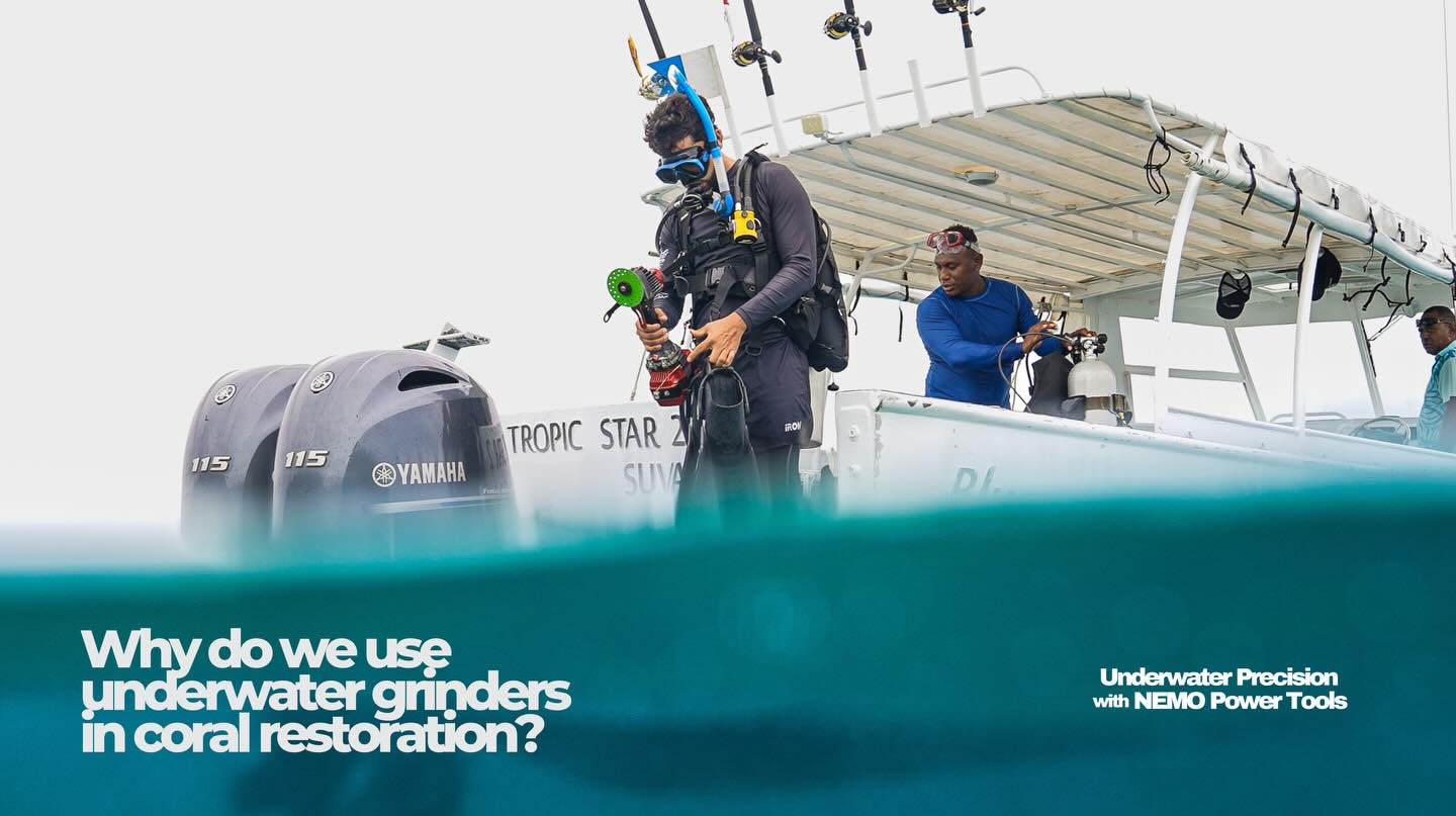 How do grinders and coral belong in the same sentence??
Fair question. Coral restoration involves careful trimming, shaping, and cleaning to support and advance natural cycles of growth and propagation. This work must be safe, precise, and fully controlled underwater.
Which is where the lovely, @nemo.power.tools makes this possible. Their underwater grinders, hammer drills, and specialized tools allow us to work efficiently underwater. The cleaner the cuts, the faster the recovery!
Conservation made easier beneath the surface. Thank you, @nemopowertools ⚒️