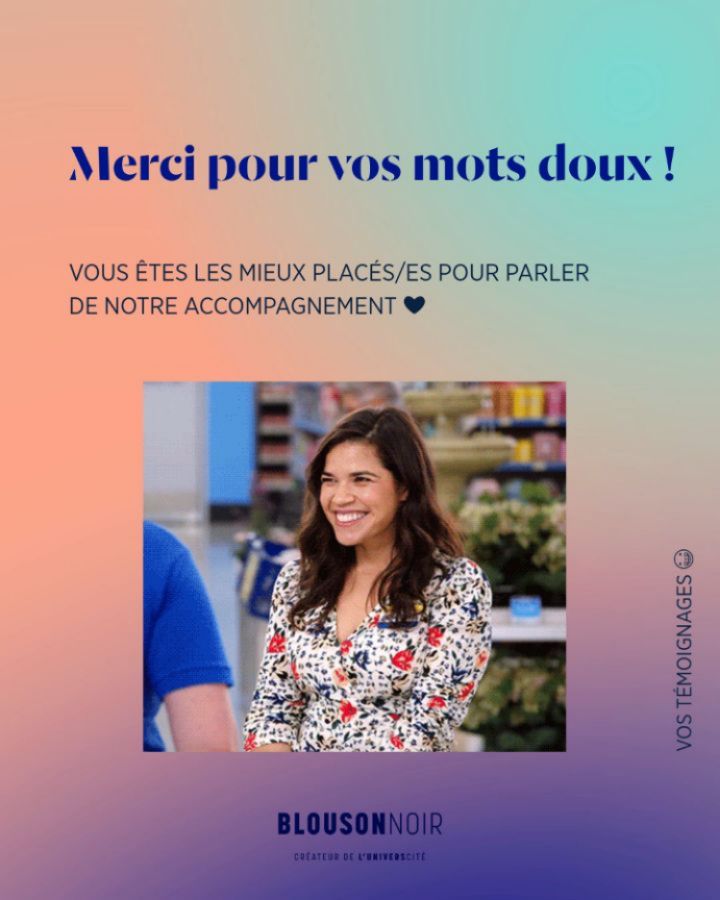 À la fin de chaque session de formation, je propose aux participants/es de nous faire un retour sur la formation L’UNIVERSCITÉ. ✨️
L’UNIVERSCITÉ, c’est le programme complet pour développer votre Chiffre d'Affaires et structurer votre activité d'artiste-auteur/e en adéquation avec vos projets et vos objectifs.
Depuis la création du programme en 2022, déjà 11 promos ont suivi l’accompagnement L’UNIVERSCITÉ : exactement 98 artistes-auteurs/es des secteurs du design (graphique, objet, espace…), de l’illustration, des arts plastiques, de la photographie, de l’écrit…
Voici une sélection de témoignages. ❤
Ces témoignages décuplent mon énergie et ma motivation.
Constater des objectifs atteints, une transformation, le passage à l’action… illuminent mon quotidien. ☀️
Je suis admirative du chemin parcouru et des changements opérés par ces super entrepreneurs/es. Et je les remercie pour leur confiance et pour leur implication ! 🙏🤩
Si vous souhaitez vous aussi être accompagné/e pour :
• structurer votre activité de designer ou d’artiste,
• développer votre Chiffre d’Affaires,
• améliorer la rentabilité de votre entreprise,
• et dépasser les blocages qui vous limitent…
Découvrez le programme complet de l’accompagnement L’UNIVERSCITÉ sur le site (lien en bio).
• Accompagnement pris en charge à 100% par l’AFDAS (sous conditions)
• Prochaines sessions : Mars/Juillet et Septembre/Décembre 2026
Pour en savoir plus :
📞 Réservez un rendez-vous découverte (lien en bio)
💬 Ou envoyez-moi un MP 😁
BLOUSON NOIR est un organisme de formation certifié Qualiopi qui accompagne les métiers de la création à développer leur activité d’entrepreneurs/es créatifs/ves.