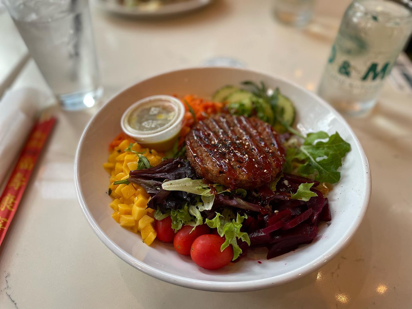 Vegan plate at Coco & Moss