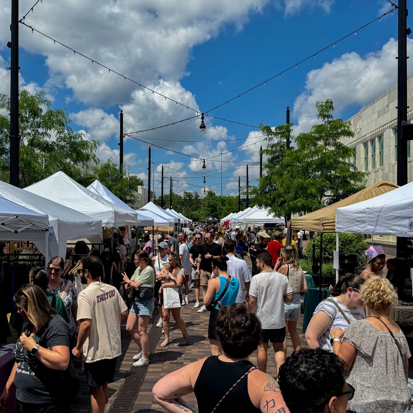 Tomorrow's forecast: sunshine and shopping! ☀️
Join us in the District as the Bottleworks Market returns from 11am - 7pm! Spend your Saturday exploring amazing artisan crafts, handmade goods, vintage clothing, and art from dozens of local vendors and friends around the District ✨
Remember to consider parking and traffic when planning your visit. We have several lots and a parking garage on site. Ridesharing or biking is highly recommended.
The Bottleworks Market is free and family-friendly, and your four-legged friends are welcome outside too. Gather everyone and join us tomorrow for a day of shopping and dining perfection!