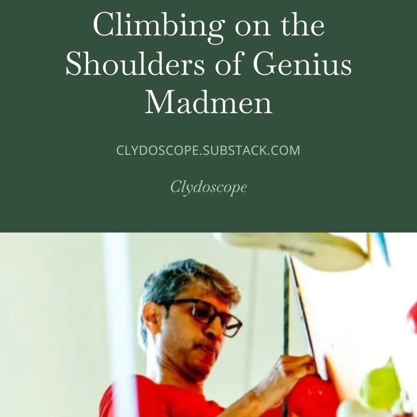This post seemed to have resonated with many of you.
Type clydoscope.substack.com on your phone to read it.
Like Follow on Substack so you get the next one directly in your inbox.
Shout out to @highrock.in for providing the most fun and safest place to enjoy indoor climbing.