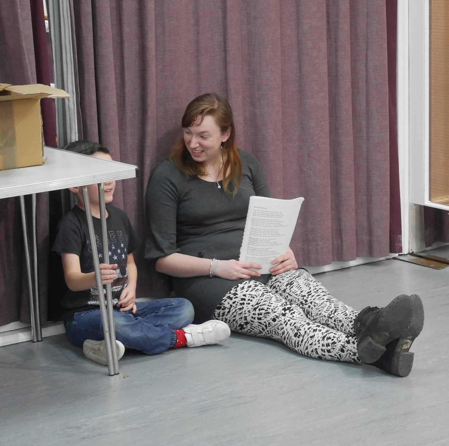 A moment of script work with our director and a member of the junior chorus.â
â
#panto #pantomimesengland #pantoessex #panto4eva #pantomime #community #youththeatre #youth #inclusion #communitytheatre #familyshow #audience #comedytiming #youngperformers #spotlight #script