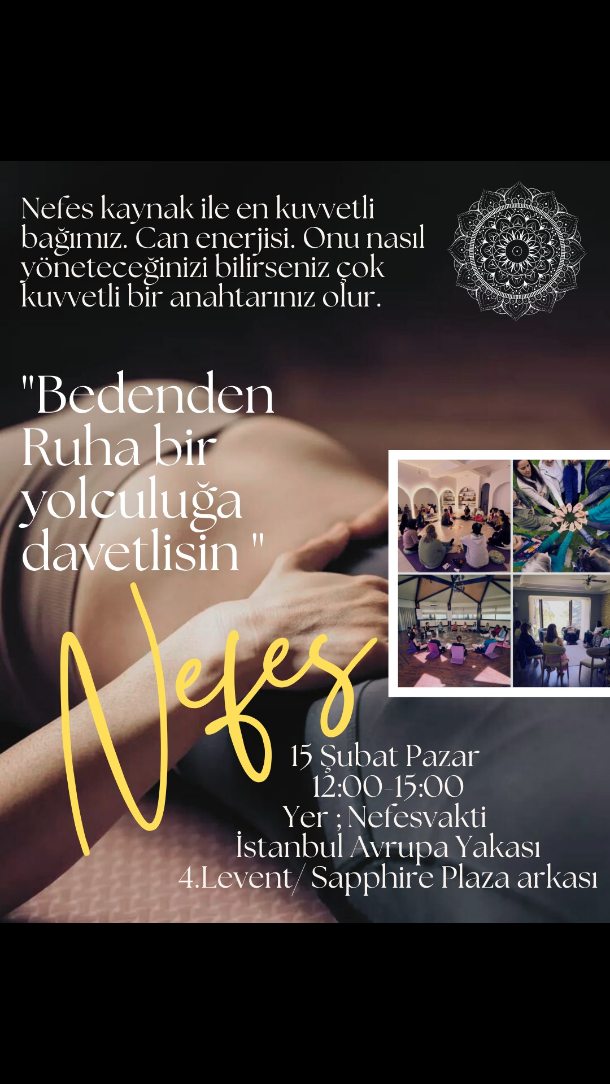 İstanbul'da Grup Nefes Seansı bekleyenler , kavuşuyoruz 🫂🌬️🩵
Beraber Nefes almanın , paylaşmanın tadı bambaşkadır. Bu güne kadar açtığımız alanlara gelmiş olanlar o büyülü hissi zaten biliyor, hiç denememiş olanlar için de belki şimdi tam zamanıdır🙏
Yine özel bir grup ile benim liderliğimde ve şahane koçlarımızla biraz olsun yüklerinizi bırakmanızı, kendi güçlü ve değerli hakikatinize yaklaşmanızı ve ihtiyacınız olan içsel bağlantıyı kurmanızı hedeflediğimiz, buna niyet ettiğimiz bir çalışma olacak 🌟
📩Detaylı bilgi ve kayıt için geç kalmadan iletişime geçebilirsiniz. Kontenjan 12 kişi ile sınırlıdır.
Kimler bizimle olacak ve nasıl güzel bir deneyim yaşayacağız çok merak ediyorum 😊 Sevgiyle buluşmak üzere 💜
#nefesseansı #nefesterapisi #nefeskoçluğu #nefesatölyesi #nefeseğitimi
