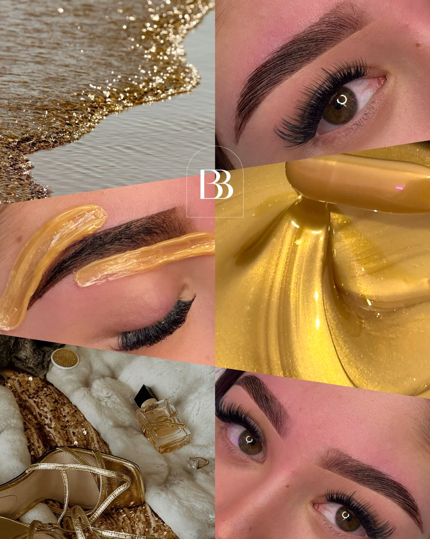 BB regulars would recognise the gold wax on this moodboard immediately 🤭 An integral part of our brow ritual here 💛✨