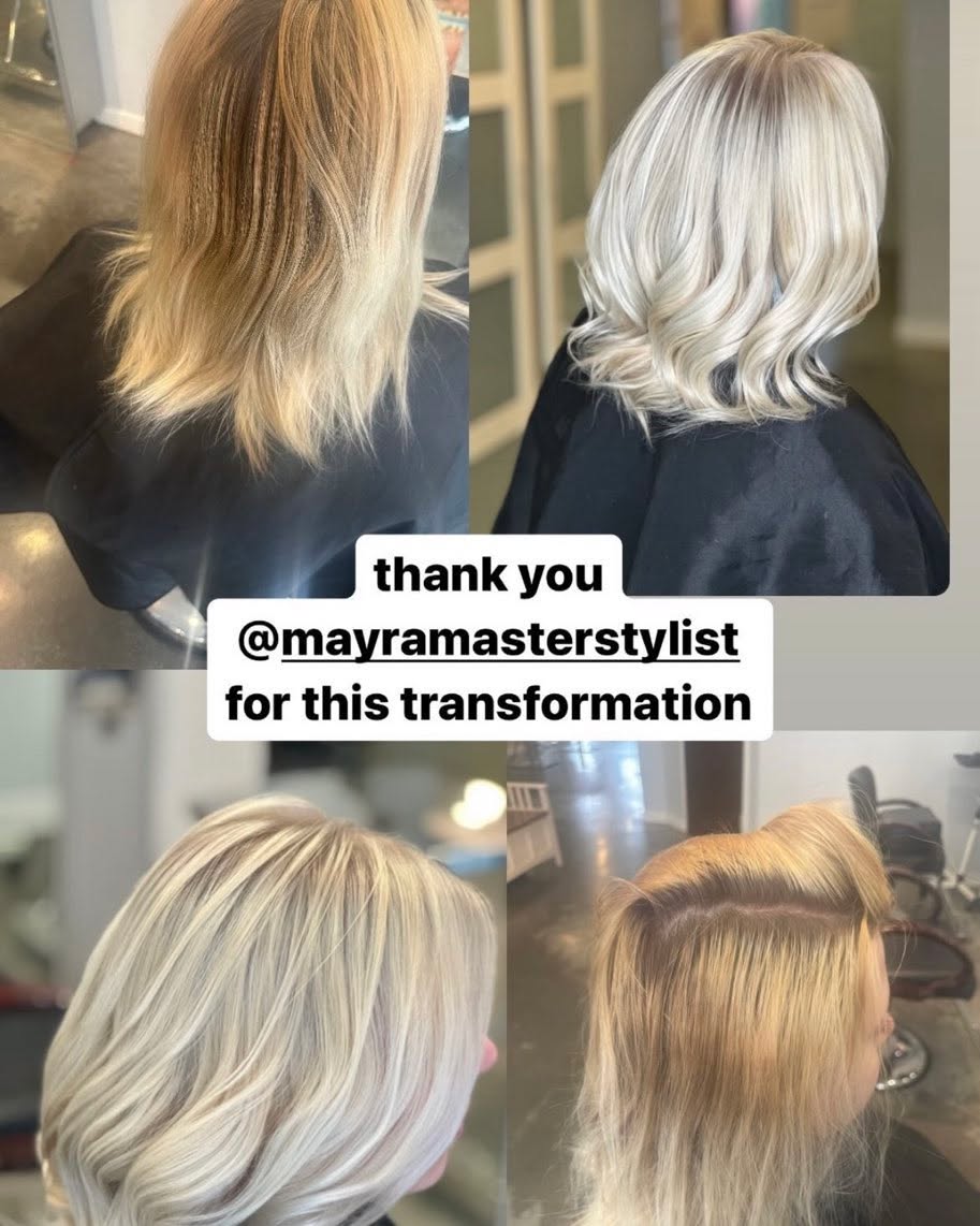 Blonde blonde , and Big transformation, before and after color correction . By ME 👏👏👏