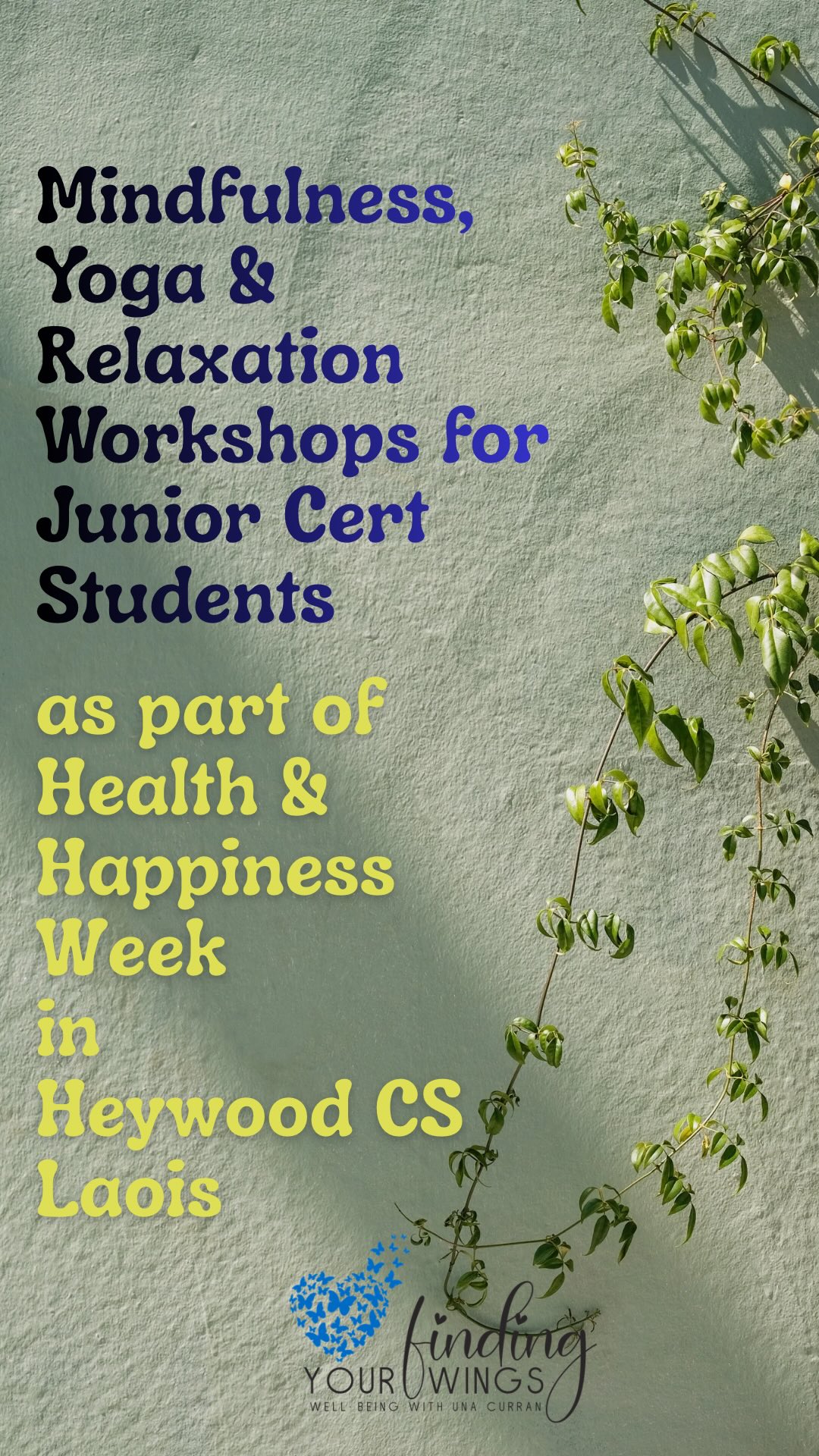 Thank you to Ms Webster from Heywood Community School in Laois who invited me to work with 5 classes of Junior Cert students preparing for their mock exams.
The workshops were part of their Health & Happiness Week and it was lovely to hear the variety of different workshops that were on offer to all the different year groups. The staffroom also shared wellbeing with a great lunch on offer as all the staff brought a selection in. I was there on the right day !
Weeks like this are extra for staff to organise but so worthwhile for the whole school community 🌼
#heywoodcs #secondaryschool #healthandhappiness #wellbeinginschools #findingyourwingswellbeing #juniorcert #wellbeingforstudents #mindfulness #flexiblebodyflexiblemind