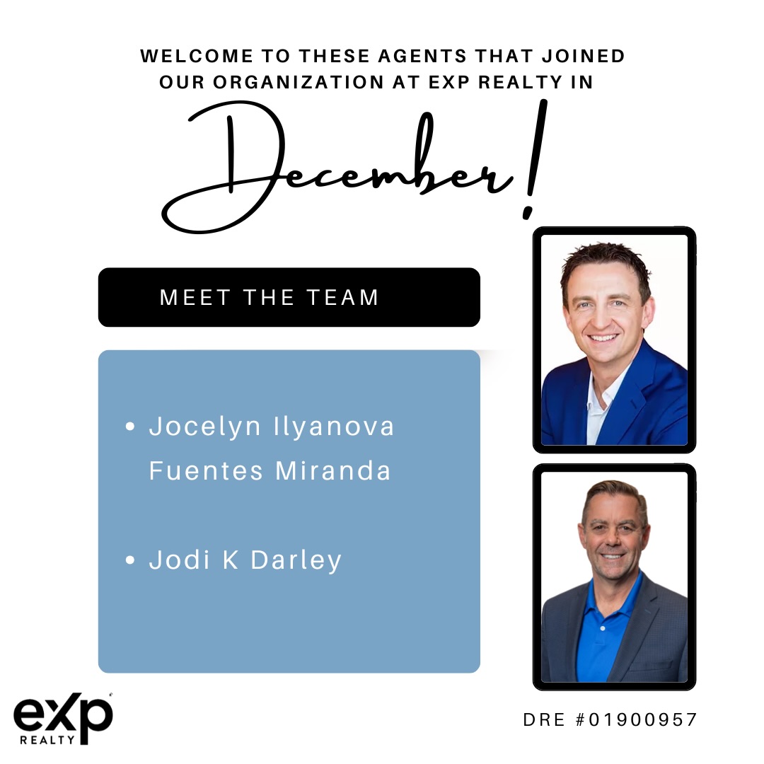 We are blessed to be able to impact these realtors’ lives. They joined our organization this past month at eXp Realty!
Welcome aboard!!
#exprealty #exprealtyproud #ONEexp #eXpsuccess