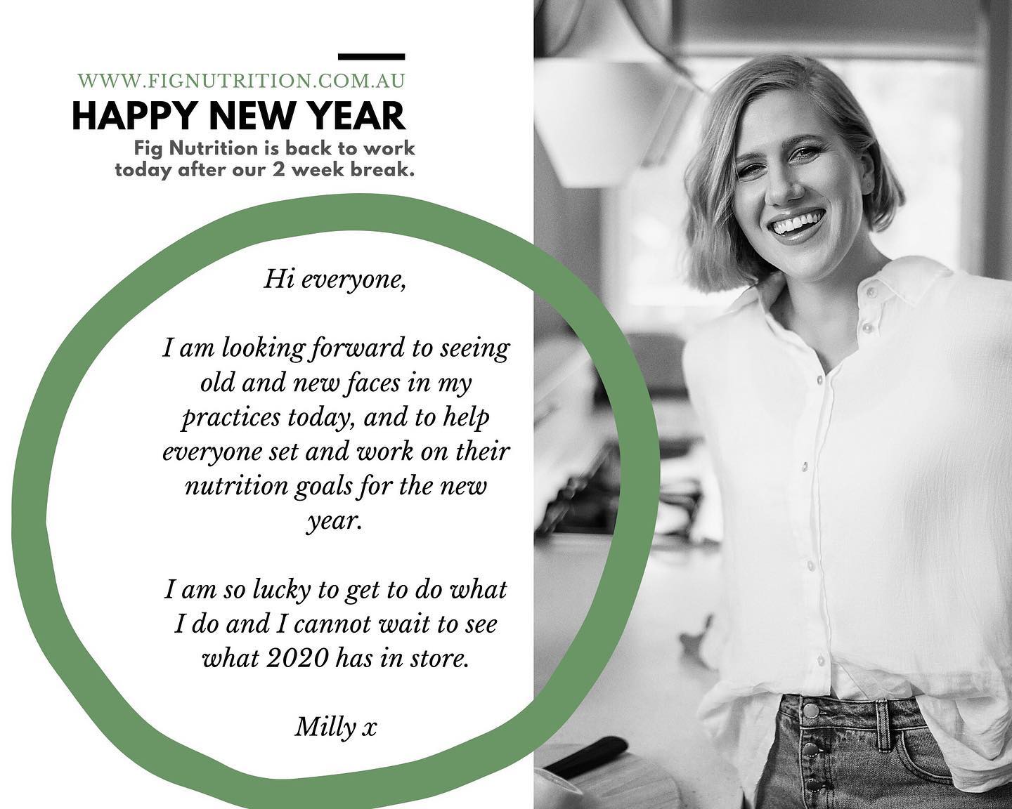 Welcome back 🎉
.
.
#nutrition #dietitian #fignutrition #newyear #hobart #tasmania #work #happynewyear #dietitiansofinstagram #dietitianlife