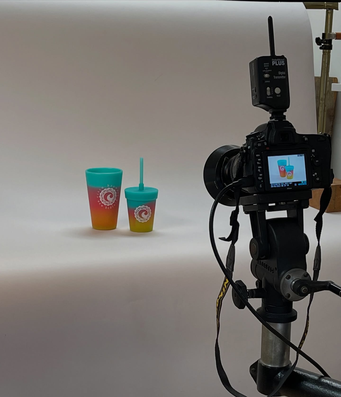 This is the part most people don’t see. Studio setups, styling tweaks, and capturing the details that make custom merch feel elevated and on-brand. From concept to final image, every step matters when you’re creating pieces designed to be used and remembered.
Featuring custom cups for Cisco Brewers 📸