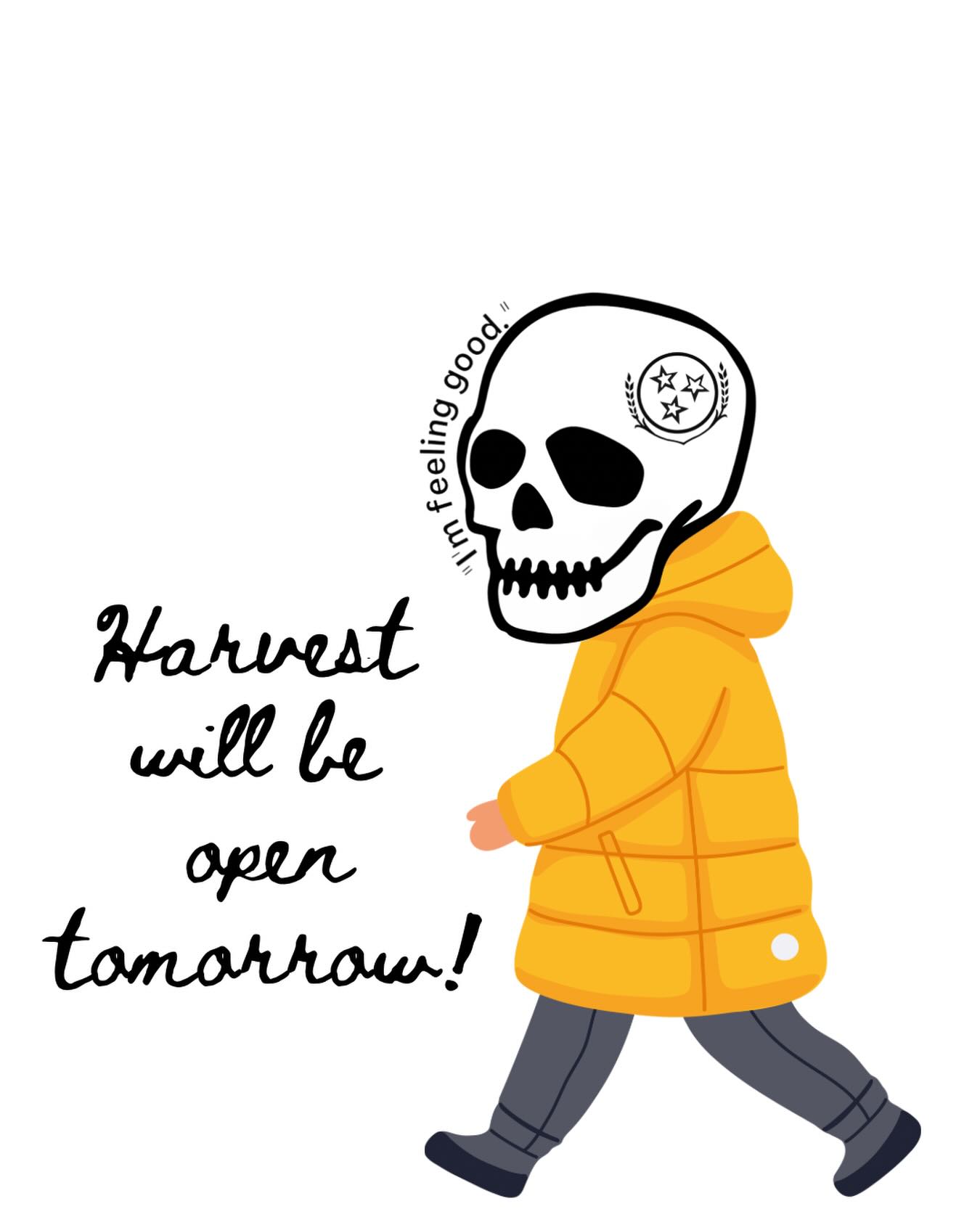 Harvest will be open for our full schedule tomorrow starting at 6 am with AIM Kickboxing. Please be safe when you decide to venture in for classes. #franklintn #harvest #hanmudo #jiujitsu