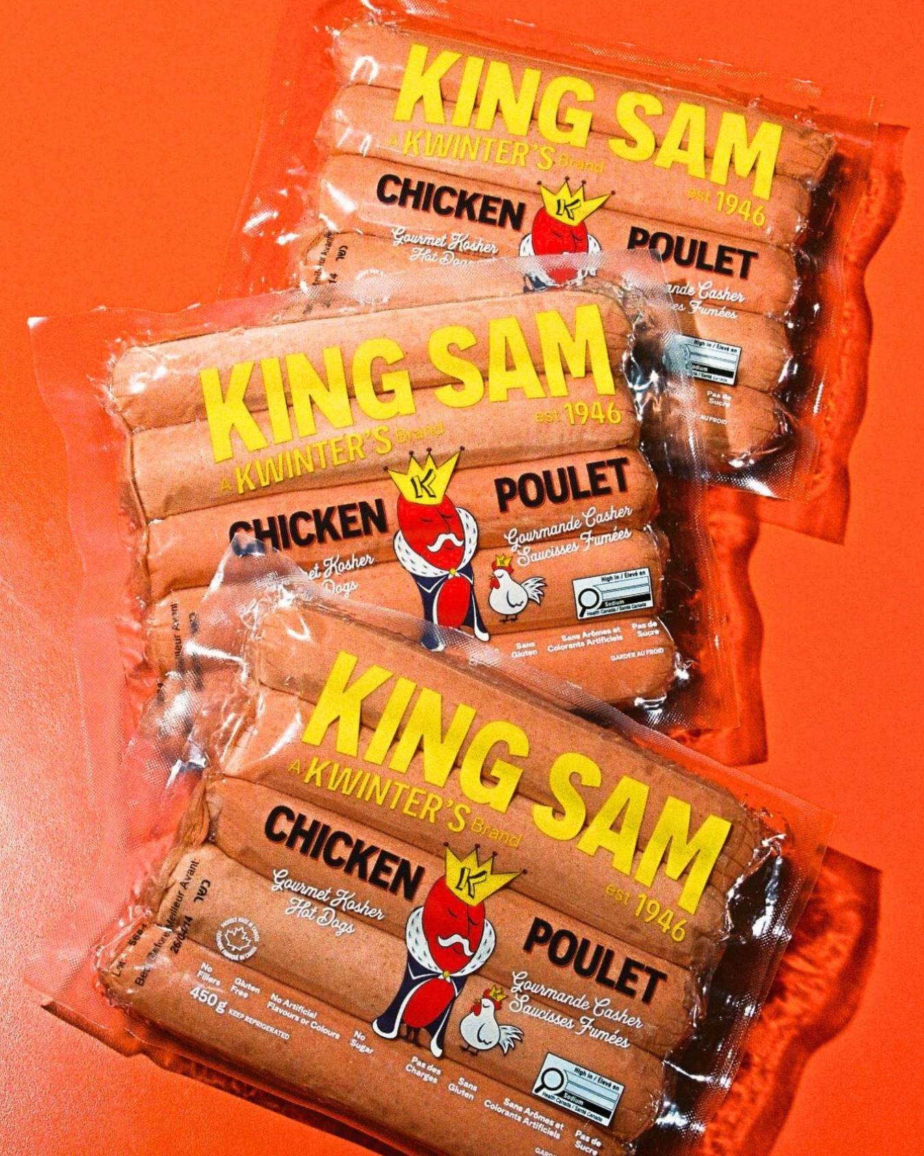 CHICKEN. ELEVATED.
👑 100% kosher chicken
👑 Naturally smoked
❌ No fillers ❌ No sugar ❌ No artificial flavours or colours
The King Sam Gourmet Chicken Hot Dog.
A new classic joins the Royal Family.
Available now across Ontario.
Quebec & BC coming soon.
📸: @daniel_neuhaus_