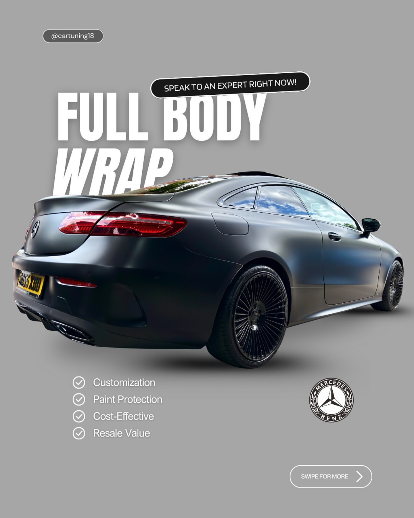 Custom details, smooth delivery - one more Mercedes-Benz ready to impress.:
- Full Body Wrap Satin Black
- Windows Tinting
- Chrome Delete Finish
________________________________
📞 Call us: 020 8452 0499
📱 DM: 07713369538
✉️ info@cartuning18.co.uk
📍NW2 3HD, Cricklewood
________________________________
#mercedesbenz #cartuning18 #windowtinting #chromedeletefinish