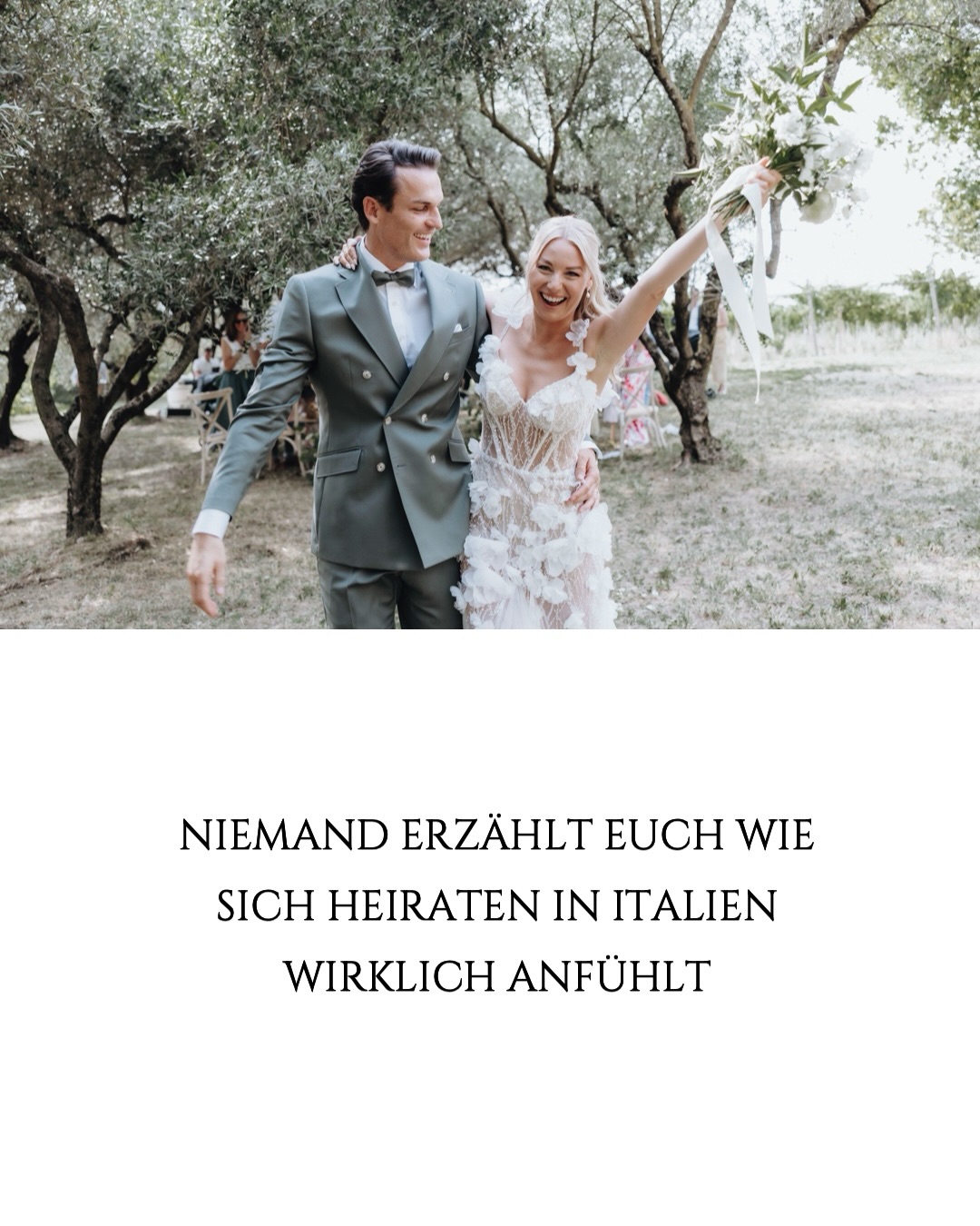 Nicht nur schön.
Nicht nur romantisch.
Sondern intensiv, überwältigend und manchmal fast surreal.
Eine Hochzeit in Italien fühlt sich nicht wie ein einzelner Tag an.
Sie fühlt sich an wie ein Film, in dem man plötzlich selbst lebt statt nur zuschaut.
Zeit wird langsamer —
aber alles darin wird größer.
Gefühle. Blicke. Nähe.
Die Sonne ist nicht einfach Licht.
Sie verändert die Energie.
Macht Menschen offener. Verbundener.
Und plötzlich sind alle mehr als Gäste.
Weil niemand nur für ein paar Stunden da ist.
Alle sind zusammen gereist, zusammen angekommen, zusammen mittendrin.
Es ist kein Event.
Es ist ein gemeinsames Kapitel.
Was viele unterschätzen:
So eine Hochzeit ist auch ein Schritt raus aus allem Gewohnten.
Andere Sprache. Andere Abläufe. Andere Mentalität.
Dinge funktionieren anders — nicht falsch, nur anders.
Und genau da entsteht dieses besondere Gefühl…
wenn man loslässt.
Wenn man vertraut.
Den Menschen. Dem Ort. Dem Moment.
Vielleicht fühlt es sich genau deshalb so besonders an —
weil man spürt, wenn jemand diese Atmosphäre versteht,
sich zwischen den Kulturen sicher bewegt
und Ruhe reinbringt
Und irgendwann passiert es einfach:
Die Gedanken werden leiser.
Der Plan ist nicht mehr wichtig.
Du bist nicht mehr im Kopf — du bist im Moment.
Vielleicht ist genau das der wahre Luxus einer Hochzeit im Ausland.
Nicht die Aussicht.
Nicht die Villa.
Sondern dieses Gefühl, für einen Tag komplett aus dem Alltag gefallen zu sein.
#italywedding
#destinationwedding
#villawedding
#weddingineurope
#emotionalwedding
weddingstorytelling
intimatewedding