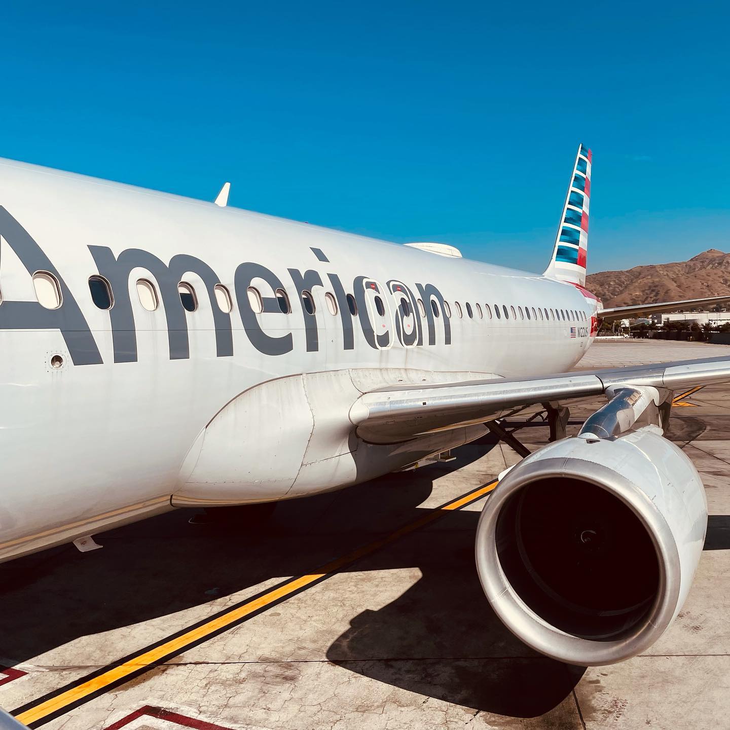 Lovely day here on @americanair ✈️ at @fly_bur
