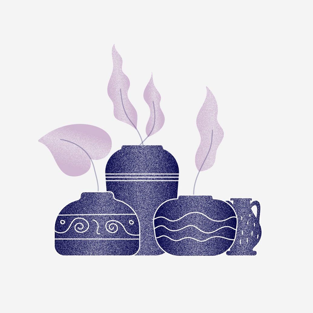 🏺🌿 @aztromarketplace
•••
#illustration #art #digitalart #composition #noise #grain #vases #design