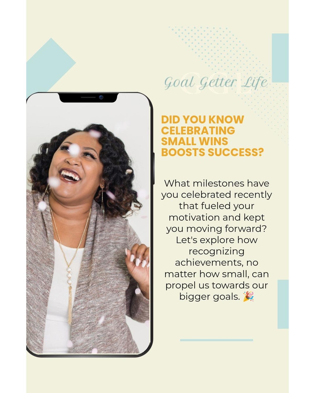 🎯 Understand the importance of recognizing and celebrating your milestones to maintain motivation and momentum! 🌟
Goals you should strive for:
1. Celebrate every small win to boost your confidence!
2. Reflect on your progress to see how far you've come!
3. Set realistic and achievable goals to stay motivated!
4. Share your journey with others to inspire and be inspired!
Achieving these puts you in the top 1%!
Let's cheer each other on and grow together! 🙌
Comment below on your recent milestone, no matter how big or small, and let's celebrate together! 🎈
#MilestoneMagic #CelebrateGrowth #MotivationMonday #PersonalDevelopment #GrowthMindset #IntentionalLiving #GoalGetterLife
Subscribe to our newsletter for uplifting insights at https://blog.goalgetterlife.com ✨