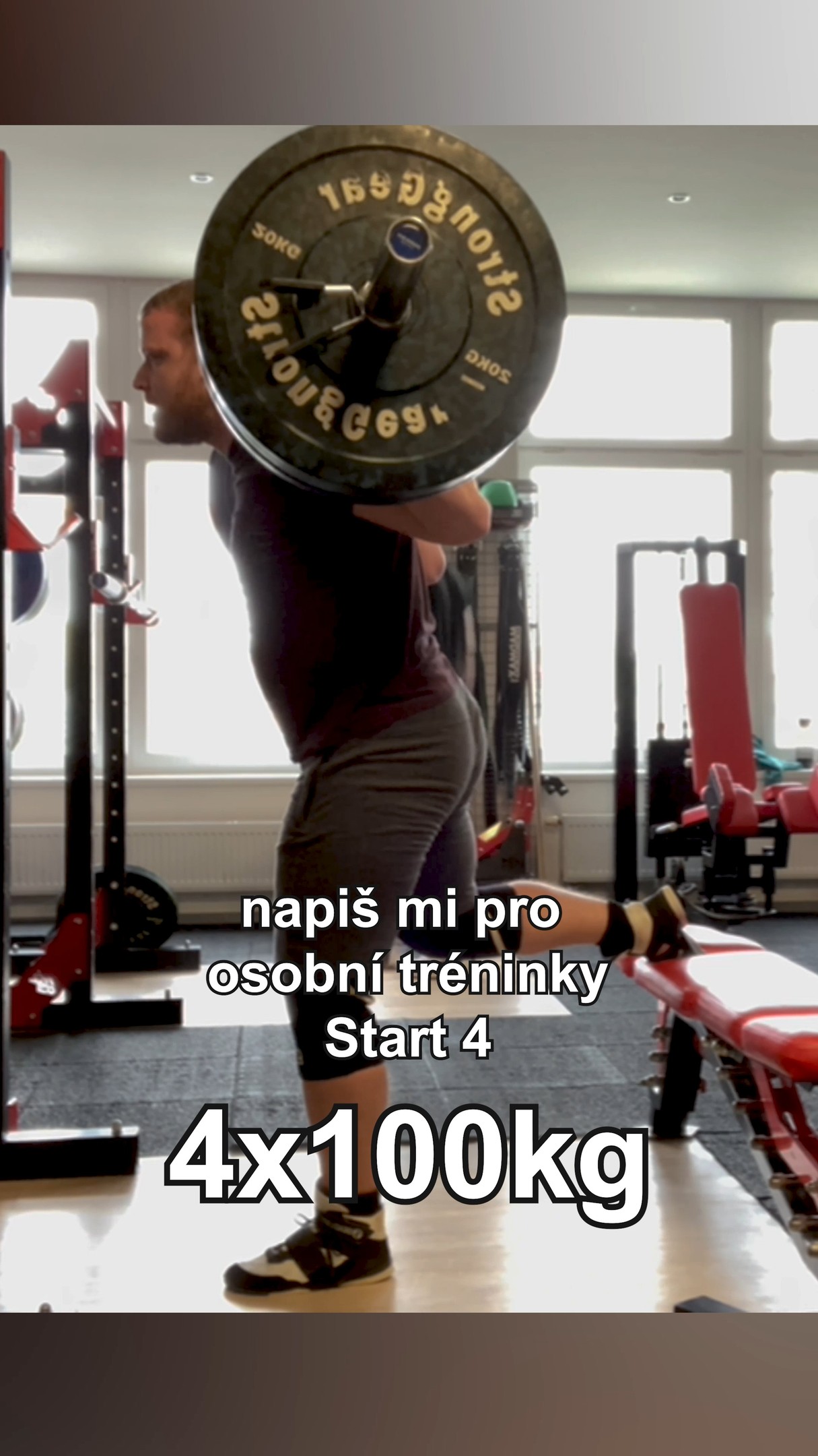 Moje dosavadní PR na bulharských dřepech. Je to nejlepší cvik na sílu i stabilitu celé nohy a tahle varianta s volnou činkou na zádech je tou nejtěžší, ale zároveň vás kompletně prověří... Pro osobní tréninky napiš soukromou zprávu, operuji jen ve Startu 4... 💯🔥