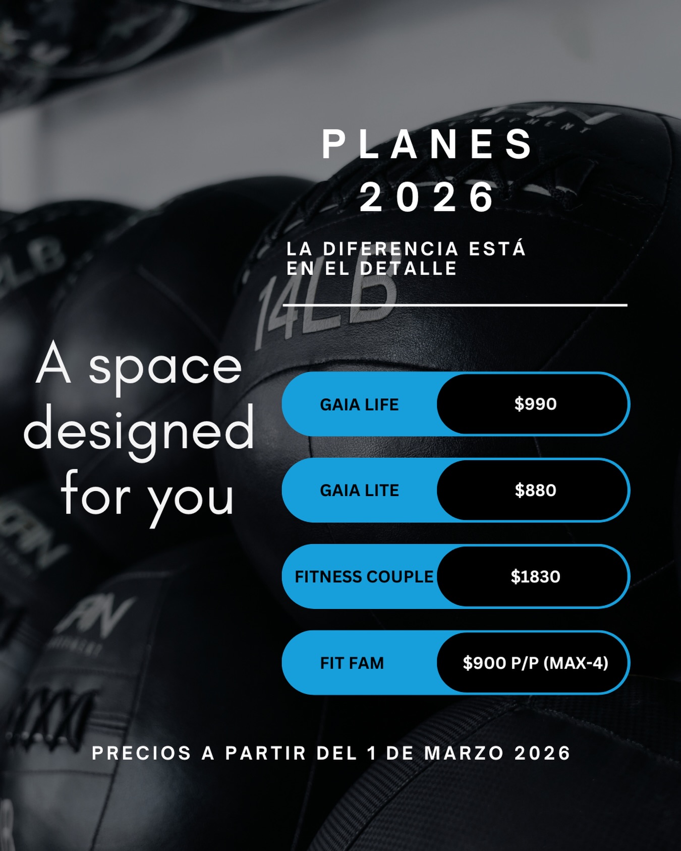 Nuestra meta nunca ha sido ser solo un gimnasio, sino ser ese lugar donde te sientas seguro/a entrenando. Y para seguir elevando ese estándar, nosotros también tenemos que crecer.
Este 2026, estamos actualizando nuestros planes para seguir invirtiendo en lo que más importa: tu progreso, nuestro equipo y la experiencia que vives en cada sesión. No es solo un cambio de número, es el compromiso de que cada vez que cruces nuestra puerta, encuentres algo mejor que el día anterior.
Gracias por crecer con nosotros. 🚀