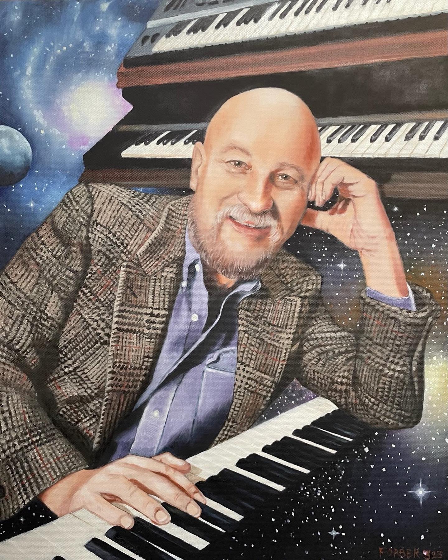 Oil on canvas portrait by Greg Forber commissioned for my coming new book, The Neo-Victorian Residence and Art Collection of Billi and Bobby Gosh.
#bobbygosh #neovictorian #painting #oiloncanvas @forberart #spacepainting