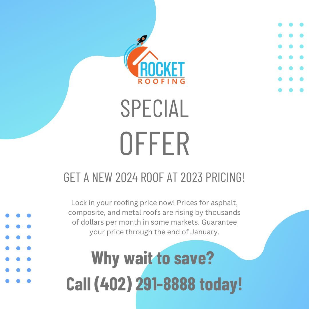 Not ready for the new year? 🤔 Neither are we! Enjoy our 2023 pricing on new roofs through the end of January. Don’t be shy - give us a call at (402) 291-8888!
