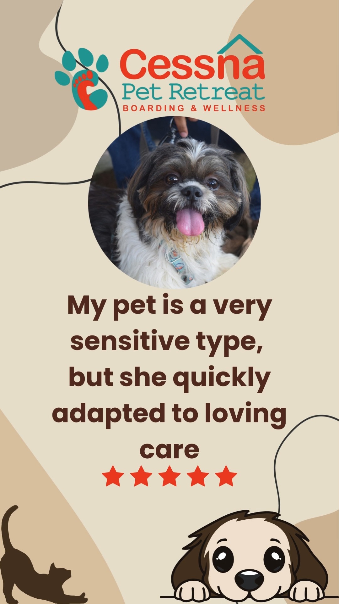 Don’t just take our word for it — our guests (and their humans) have a lot to say about Cessna Pet Retreat!
From the care they receive to the space they enjoy, our reviews speak for themselves. See why pets love their stay.
Visit www.cessnapetretreat.com or call +91 7619 634627 to book your pet’s spot.
#cessnalifelineveterinaryhospital #cessnalifeline #pawesomereviews #petboardingbangalore #dogsofblr #catsofblr #retreatlove #happyboarders