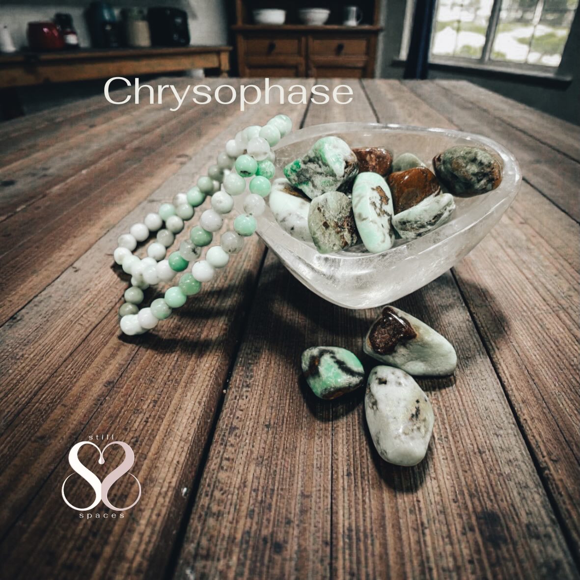 Chrysoprase is often regarded in crystal healing as a comforting, uplifting stone that supports emotional balance and inner harmony. It is traditionally believed to strengthen the heart and solar plexus chakras, promote forgiveness, compassion, and optimism, and help release guilt or fear that block personal growth.
Stunning Chrysoprase also works with energizing the body’s detoxifying processes, encouraging a sense of vitality and renewal, while calming nerves and reducing anxiety.
It is also said to aid sobriety and psychological resilience, fostering a gentle perseverance during times of transition.
With its vibrant green color it is associated with renewal and hope, and often seen as a stone of spring, bringing in new energy and fresh beginnings. #stillspaces_ #chyrsoprase #crystalhealing #shoplocal