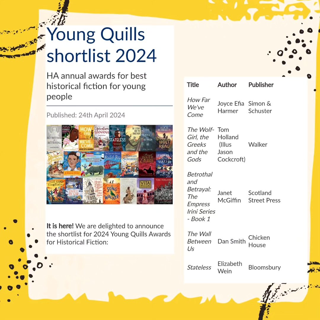 So very honoured to say How Far We've Come has made it onto the shortlist of this incredible prize recognising historical fiction. Alongside these incredibly gifted authors. Thank you to the @histassoc and all involved in the voting process.
#historicalfiction
#howfarwevecome
#blackbritish
#storiesofcolonialism
#yadebut
#yabooks