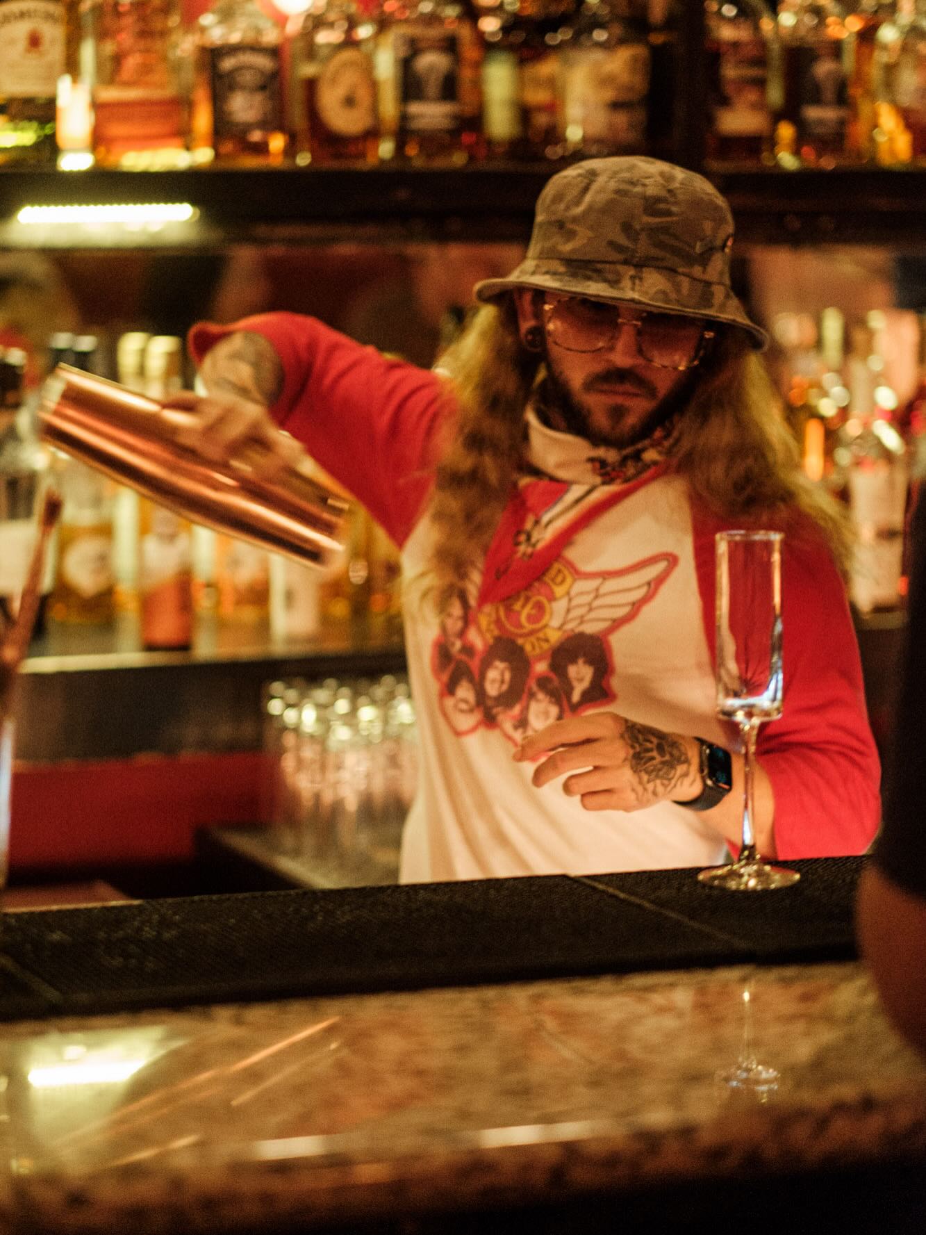 Miguel Alvarado got his start in the industry on the St. Mary’s Strip, and we’ve been lucky to call him part of the Mon Ami family for years now. While his calm expression may hide it, Miguel’s enthusiasm for flavor runs deep. With a sharp palate, he’s the creative force behind our zero-proof menu—proof that great cocktails don’t need alcohol to be unforgettable. Come sit at the bar and let Miguel guide you.
#bma #barmonami #barmonamisa #monamimoments #staffspotlight