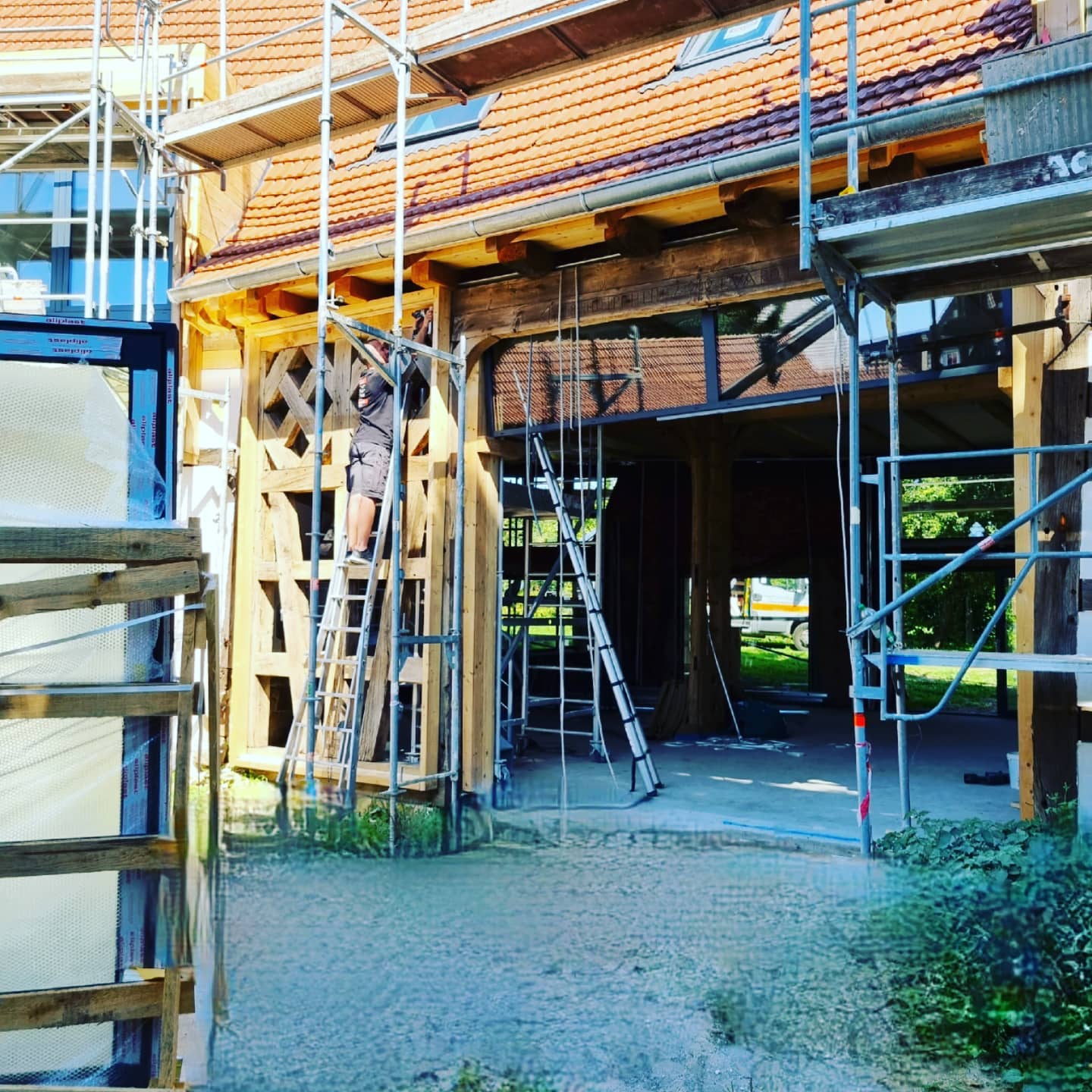 Rénovation d'un ancien corps de ferme en habitation