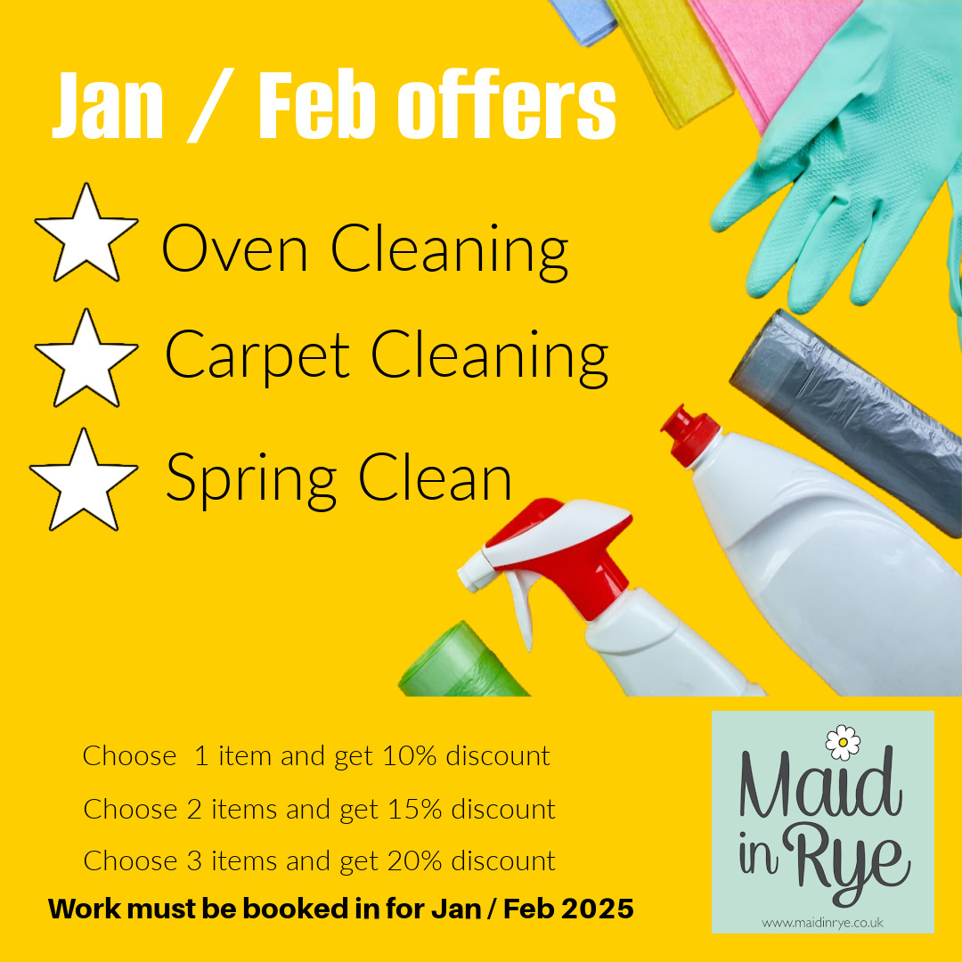 Book in now for discounted prices on carpet, oven and spring cleaning. Contact us for prices !! ☎ #houskeeping #housekeepingservices #springclean #ovencleaning #carpetcleaning #holidayhomes #holidaycottage #rye #camber #battle