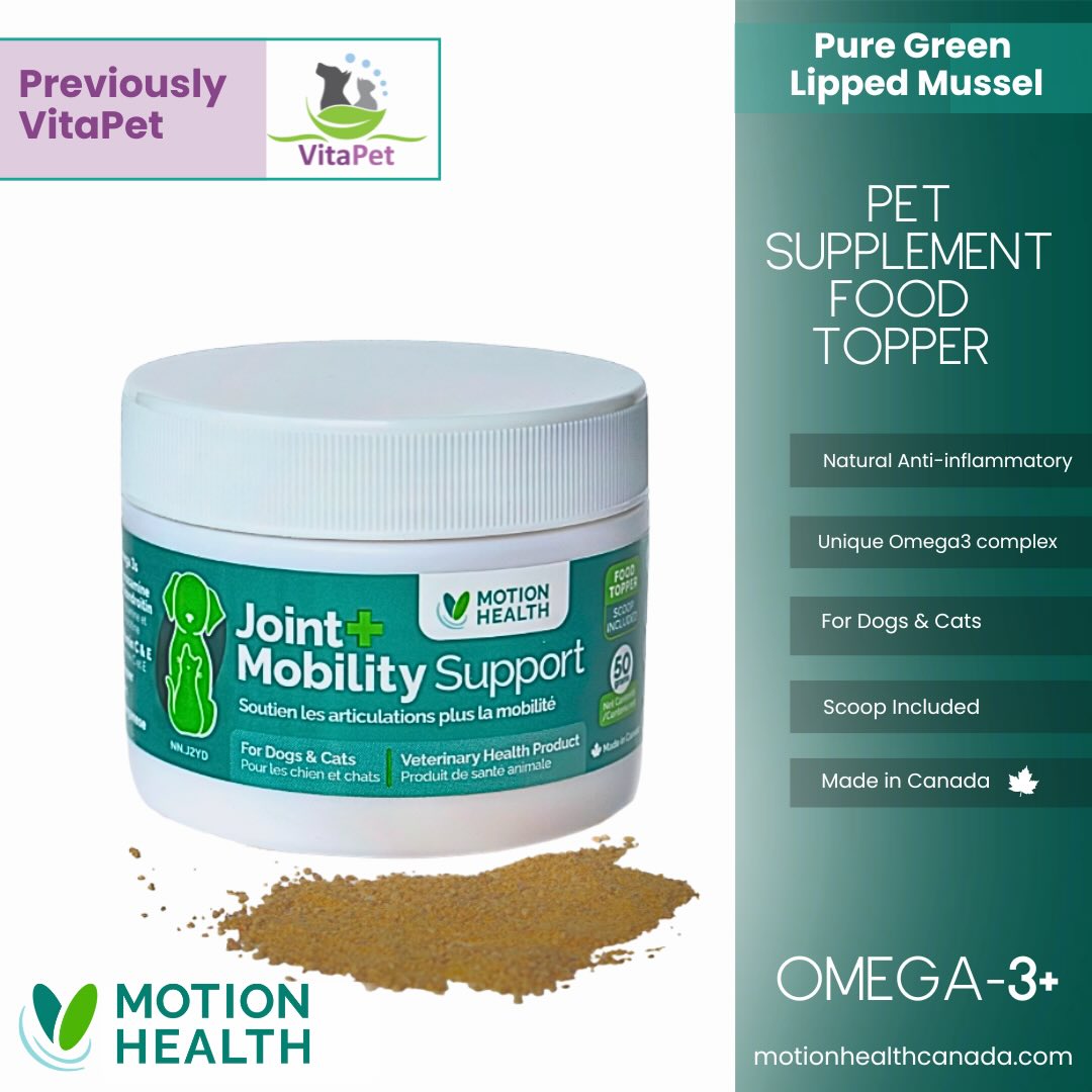 Friday Feels… New name, same tail-wagging goodness! 🐾💚
Formerly VitaPet now Motion Health Green-Lipped Mussel Sprinkle. New look, still 100% pure, pet approved green lipped mussel sprinkle.
#motionhealth #greenlippedmussel #preventrepairrestore #newlookfor2026