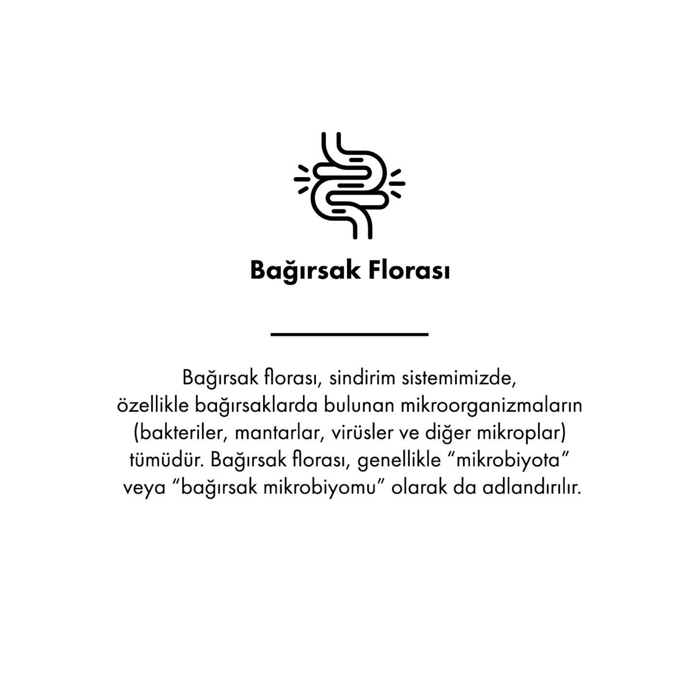 Bağırsak florası, sindirim sistemimizde, özellikle bağırsaklarda bulunan mikroorganizmaların (bakteriler, mantarlar, virüsler ve diğer mikroplar) tümüdür. Bağırsak florası, genellikle “mikrobiyota” veya “bağırsak mikrobiyomu” olarak da adlandırılır.
Sağlıklı bir bağırsak flora dengesi vücudun genel sağlığı ve bağışıklık sistemi için önemli. Bu dengenin korunması sayesinde yaşam kalitesi artar. Yaşam kalitesini artıran bu faydalar aşağıdaki gibidir:
• Bağırsak florasındaki dengenin korunması sindirim sisteminin doğru şekilde çalışmasına yardımcı olur. Böylelikle besinlerin doğru şekilde sindirilmesi ve emilmesi sağlanır. Ayrıca bağırsaktaki yararlı bakteriler zararlı bakterilerle savaşarak enfeksiyon riskini azaltır ve bağışıklık sistemini güçlendirir.
• İyi bir bağırsak flora dengesi aynı zamanda kilo kontrolünde de etkilidir. Vücuttaki yağ oranını düzenleyerek obezite riskinin azalmasına katkıda bulunur. Özellikle probiyotik bakteriler tokluk hissinin oluşmasına yardımcı olarak iştah kontrolünü destekler.
• Duygusal sağlık açısından da bağırsak florasının önemi büyüktür. Son yapılan araştırmalar bağırsak-beyin ekseninin ruh hali ve stresle ilişkili olduğunu göstermekte. Sağlıklı bir bağırsak florası serotonin gibi mutluluk hormonlarının üretimine katkıda bulunarak stres ve depresyon belirtileriyle baş etmeye yardımcı olur.
• Bağırsak florasındaki dengenin korunması alerjik reaksiyonların önlenmesinde de rol oynar. Bağışıklık sisteminin aşırı tepki vermesini engelleyerek alerji riskinin azalmasını sağlar.
Bağırsak florası üzerinde olumlu etkiler yaratan doğal prebiotikler ve probiyotikler ile güçlü bir bağırsak ekosistemi oluşturmak mümkün. Bu sayede bağışıklık sisteminizin güçlenmesine katkıda bulunabilirsiniz. Prebiotikler bağırsaktaki yararlı bakterilerin büyümesini destekleyen ve onların enerji kaynağı olarak kullanabileceği besin maddeleridir. Bu nedenle beslenme düzeninize doğal prebiotik kaynaklarını eklemek önemlidir. Uzmanlar tarafından önerilen önemli prebiotik kaynakları arasında soğan, pırasa, sarımsak, enginar ve yulaf gibi sebze ve tahıl ürünleri yer alır.
