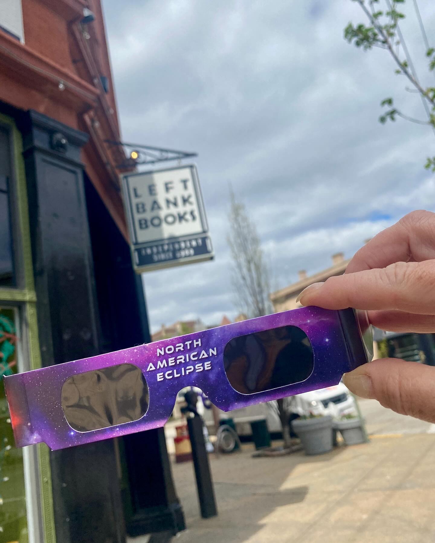 Making sure the eyes are safe. In St Louis we will for sure be partial eclipse if not almost full due to the path. Thanks @leftbankbooks for carrying stock