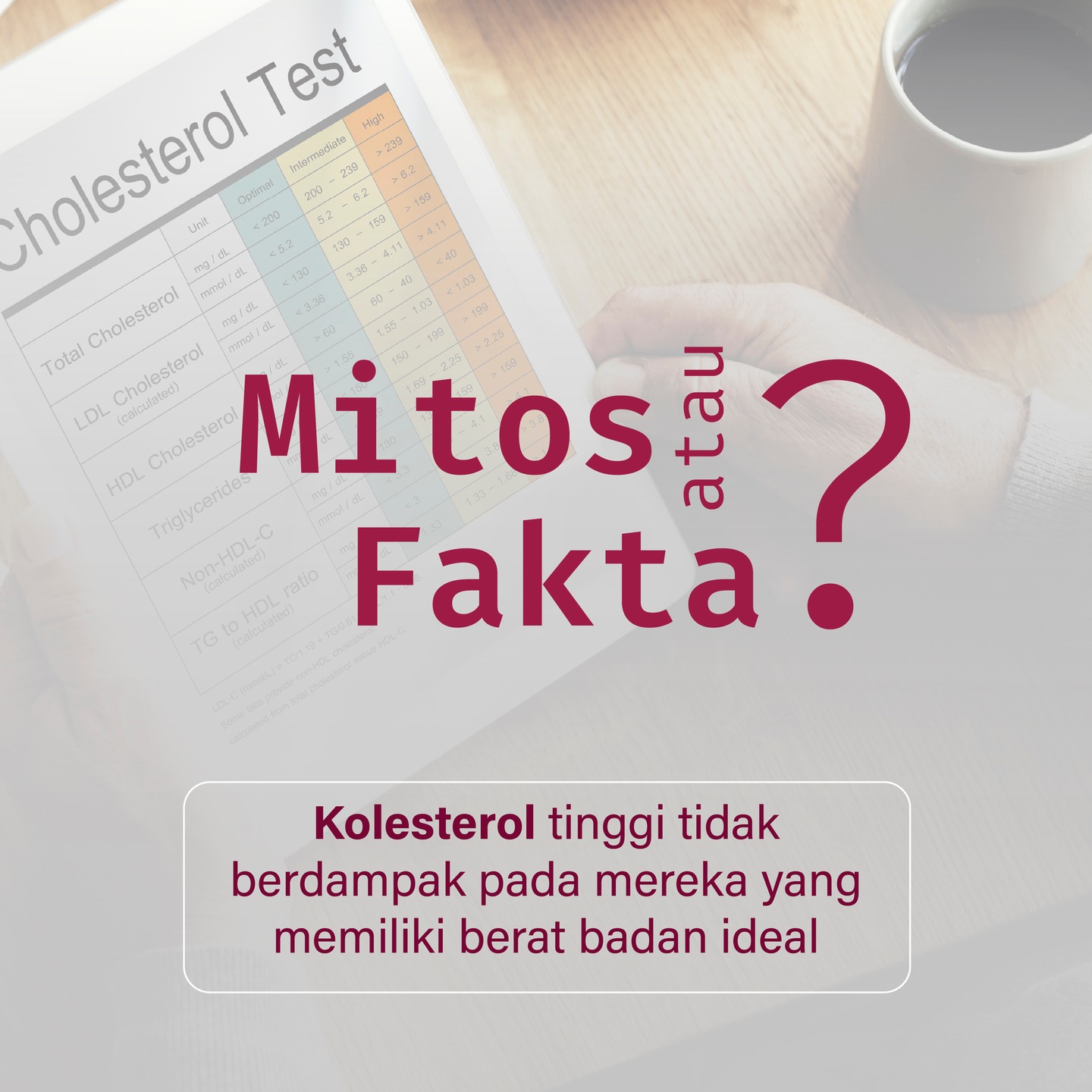 Kolesterol tinggi sering datang tanpa gejala. Pola makan sehat dan pemeriksaan rutin adalah kunci untuk menjaganya tetap normal.