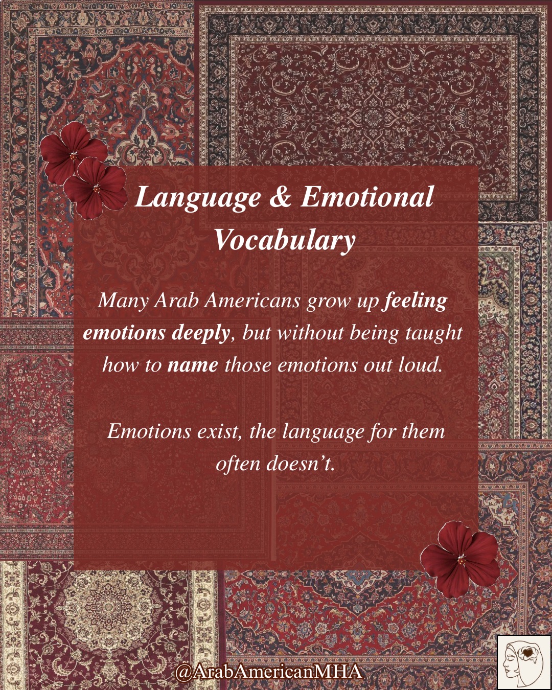 Many of us were taught how to feel deeply but not how to name what we feel, so we learned to speak around our emotions instead of from them.
When emotions go unnamed, they don’t disappear. They settle into our bodies, our exhaustion, and overwhelm us.
Learning emotional language isn’t weakness. It’s awareness, and awareness is often where healing begins.
#AAMHA #arabamericanmentalhealth #endthestigma #stigma #mentalhealth #mentalhealthmatters #arab #arabamerican #arabcommunity #culture #culturalcompetence #emotion