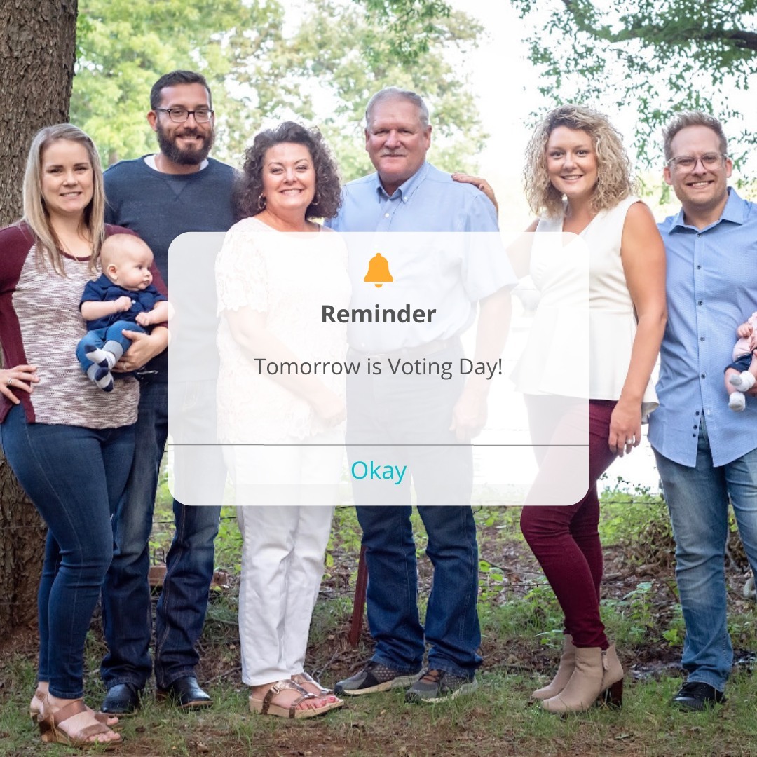 Tomorrow is Voting Day! Set a reminder and make a note in your calendar!
Not sure where to vote? Visit okvoterportal.okelections.us. Polling places are open from 7 am - 7 pm.
Visit my website for more info! www.VoteRustyGrissom.com
📞 405-872-9584
📫 Please send contributions to:
P.O. Box 1100
Noble, OK 73068
#yourvoteyourvoice #votingmatters #votevotevote #clevelandcountycommissioner #midtermelection