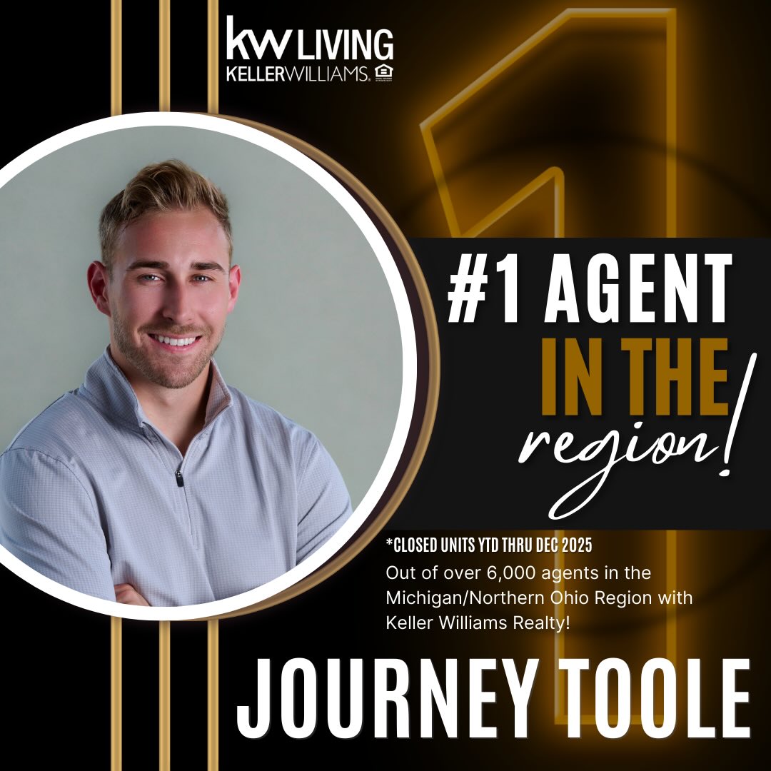 Huge congratulations to Michael & Stacey Jones, Erin Thomas, Journey Toole on an incredible achievement. Being recognized among over 6,000 agents across the Michigan/Northern Ohio Region with Keller Williams Realty is no small accomplishment, and these rankings reflect the discipline, focus, and consistency each of you brings to your business every day. Your commitment to excellence continues set a high standard for what’s possible. We’re incredibly proud to celebrate this well-earned success and the impact you continue to make. 🏆✨
#kellerwilliamsrealty #kwliving #realestateagent