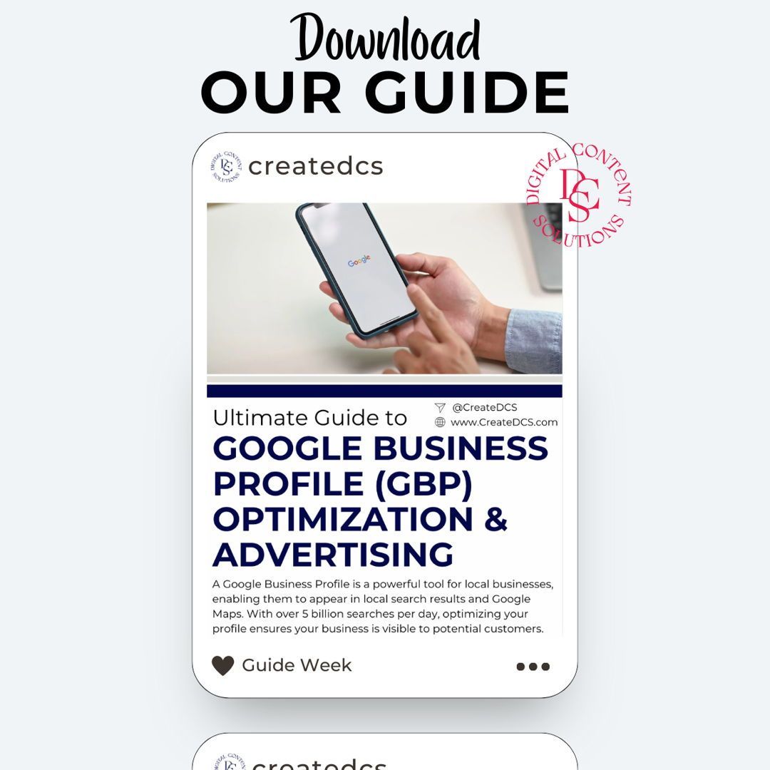 Download our FREE Google Business Profile Optimization & Advertising Guide now to:
- Increase Visibility
- Improve Local SEO
- Increase Customer Engagement
- Build Credibility and Trust
- Learn about Insights and Analytics
- And more!
Link in bio! 🔗
#GBP #marketing #businessgrowth #guide #advertising