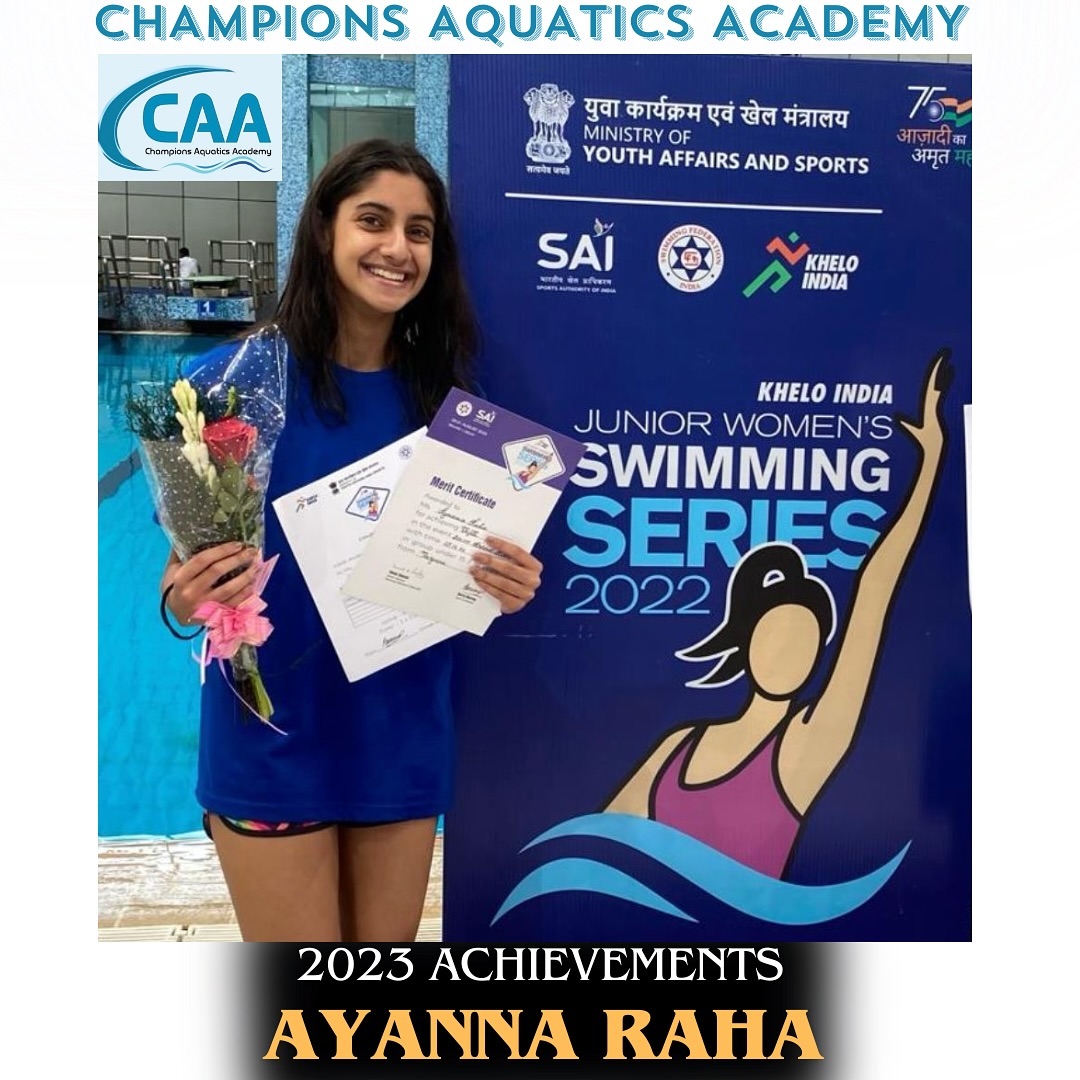 â˘Gurgaon Districts Championship :
3 Silvers
â˘Haryana State Championship :
1 Gold ,2 Silver , 1 Bronze
#championsaquaticsacademy